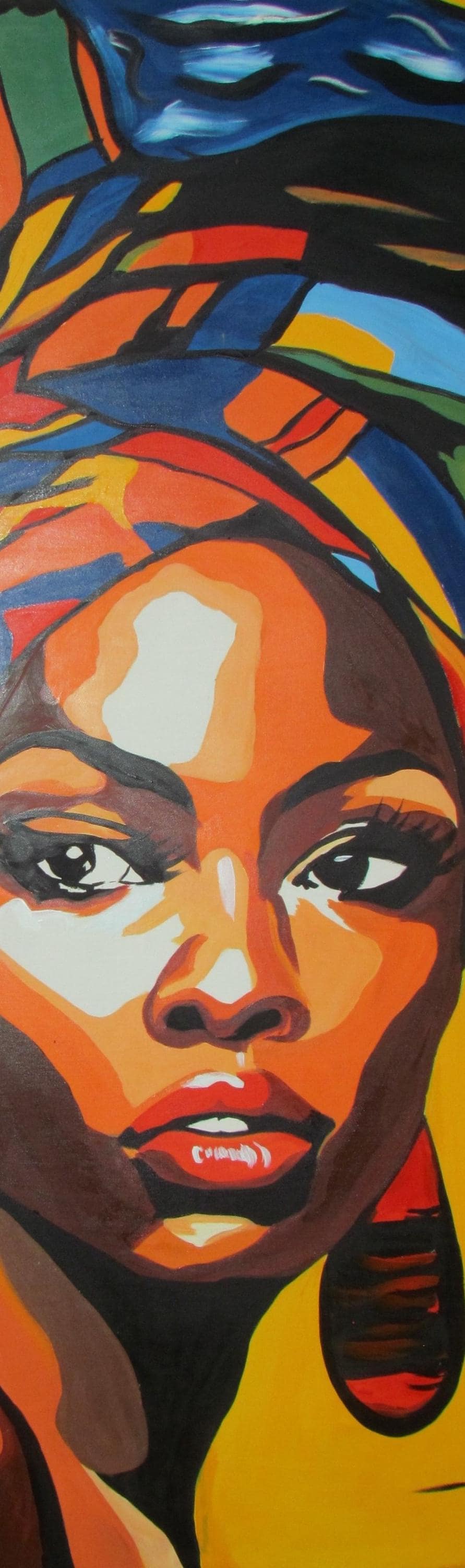 Décoration murale représentant une femme afro-américaine, impression numérique afrocentrique, toile abstraite africaine, art audacieux pour la maison