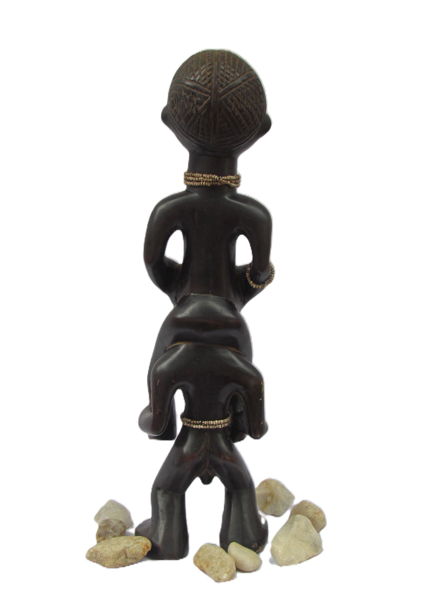 Figurine double Tabwa – Art tribal d'Afrique centrale | Statues masculines et féminines en bois sculptées à la main, originaires du Congo et de Zambie