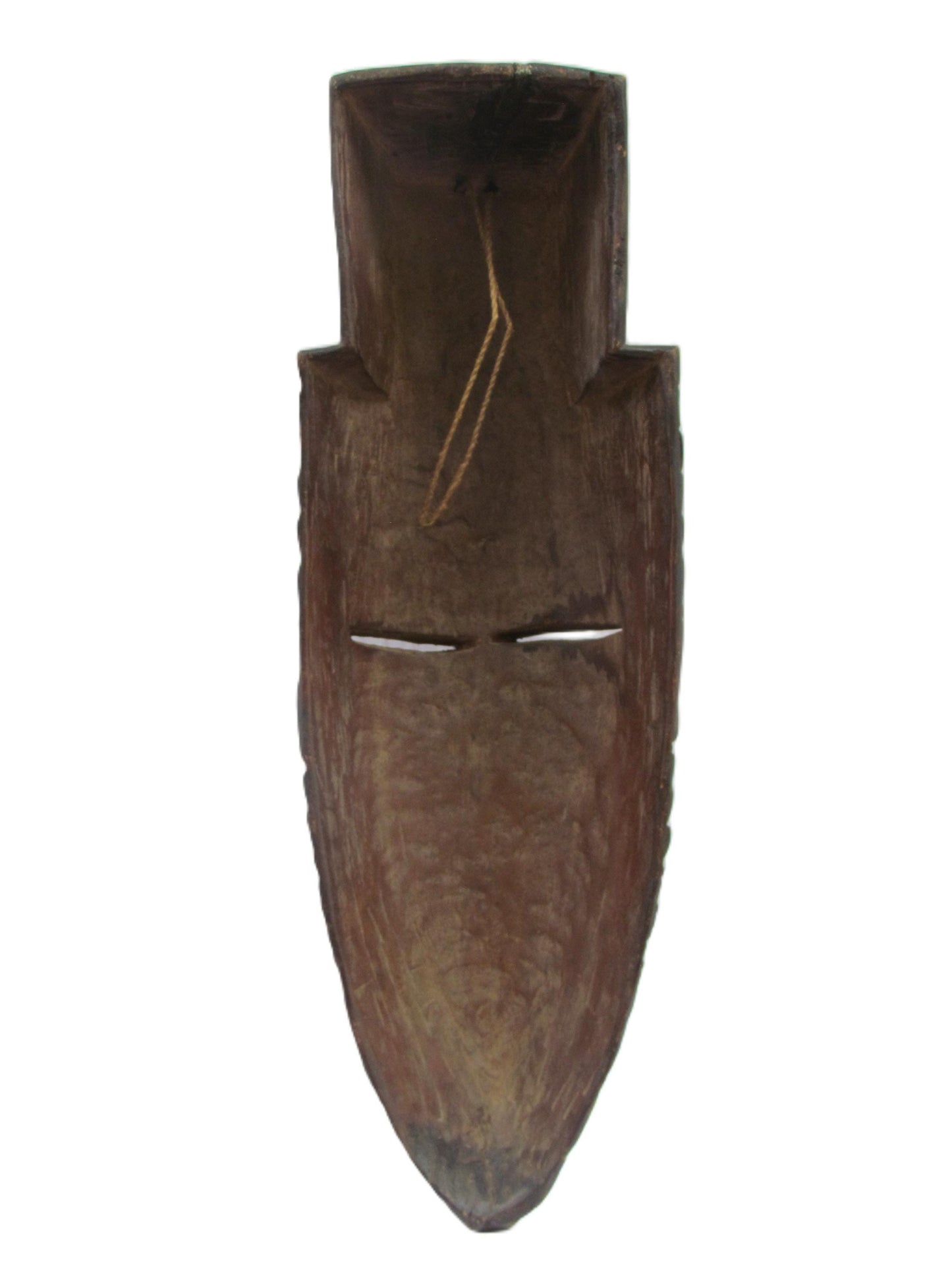 Rare African Brown Wooden mask from the Yela or Mbole - Congo.