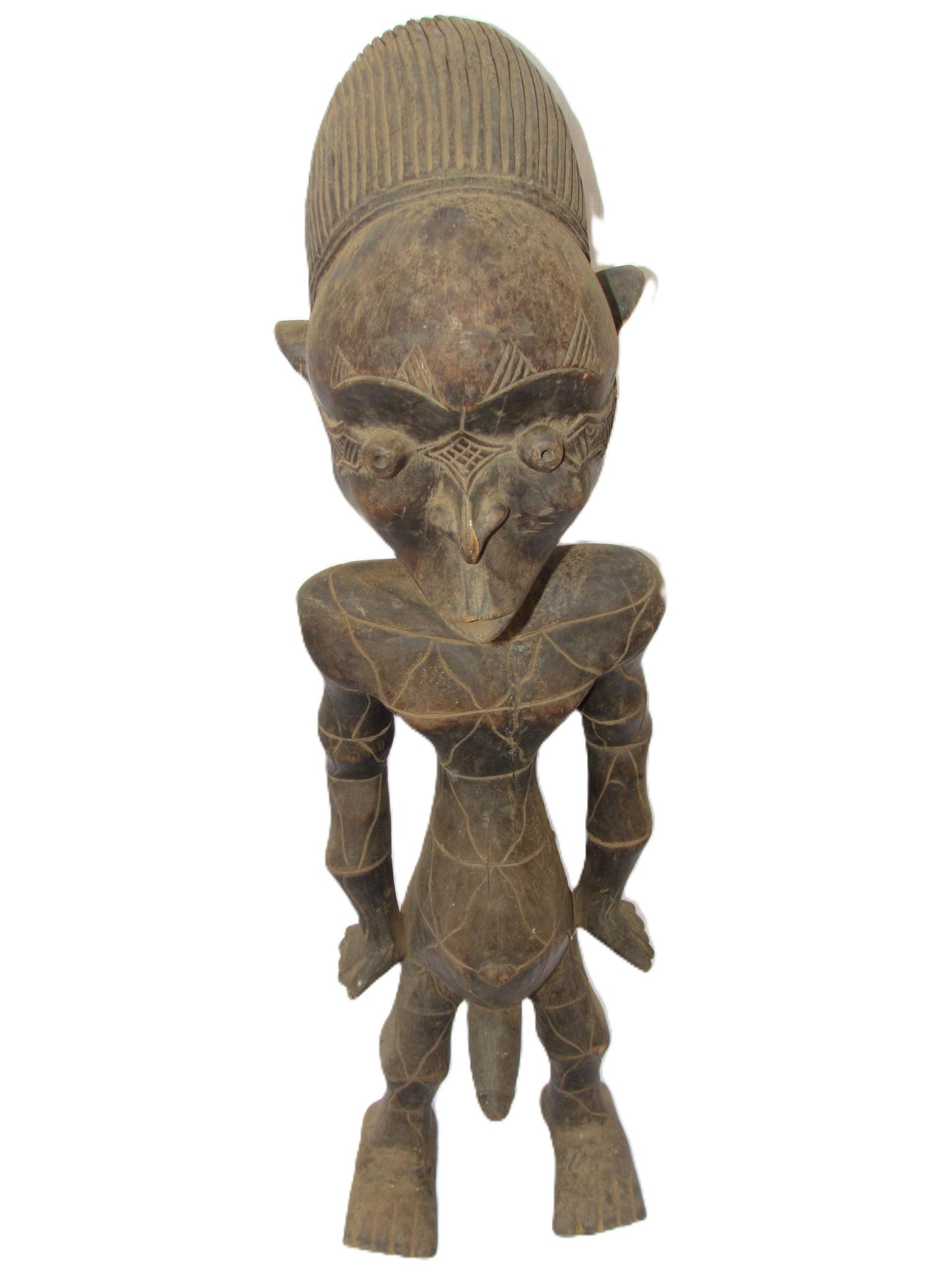 Grande statue de Mangbetu sculpture Congo RDC Art Tribal Africain