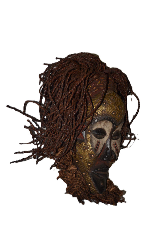 Authentic Chokwe Mask | Congolese Tribal Art | Hand-Carved Wood Sculpture