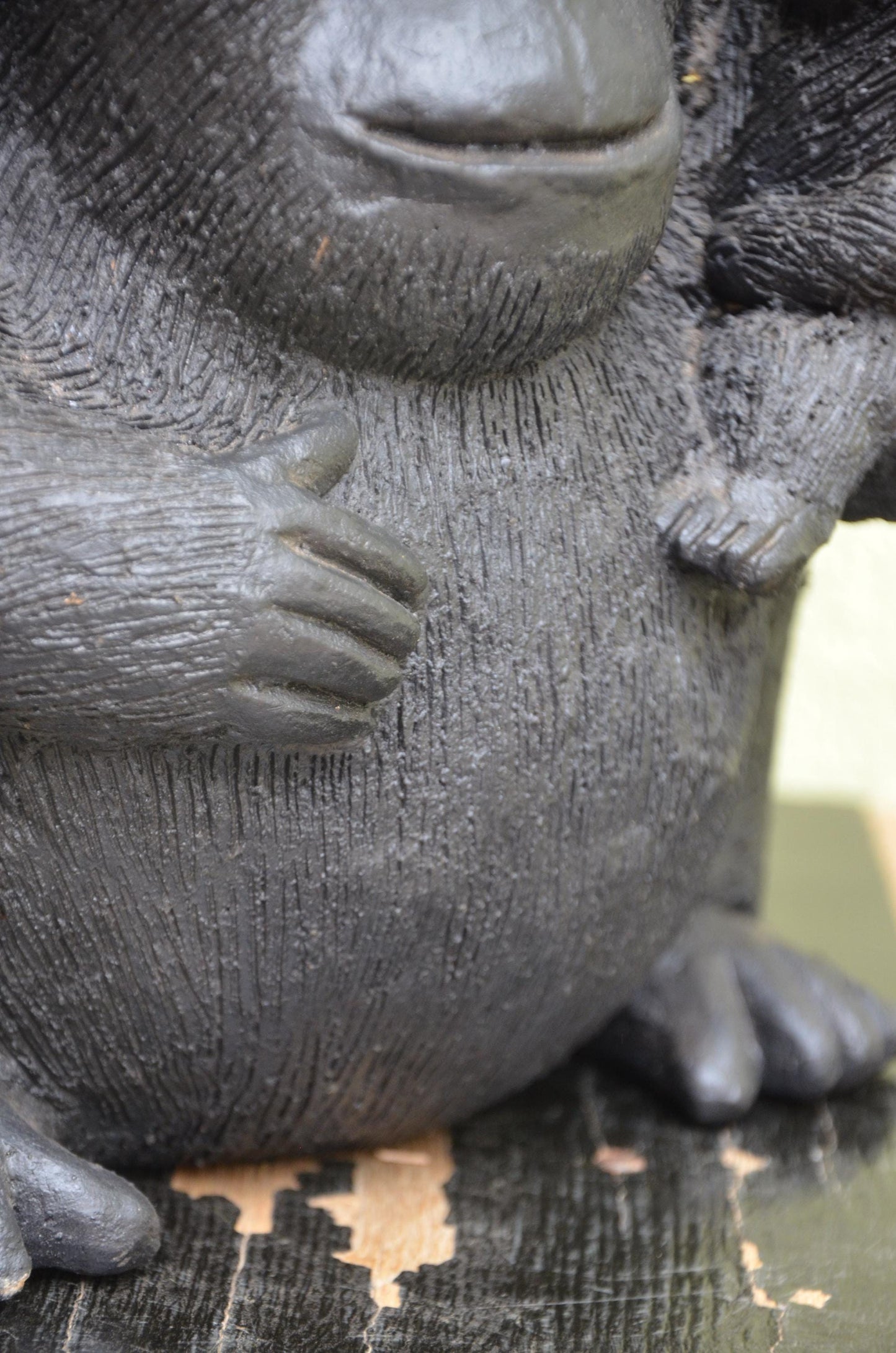Handcrafted Clay Sculpture | Mother Gorilla and Infant