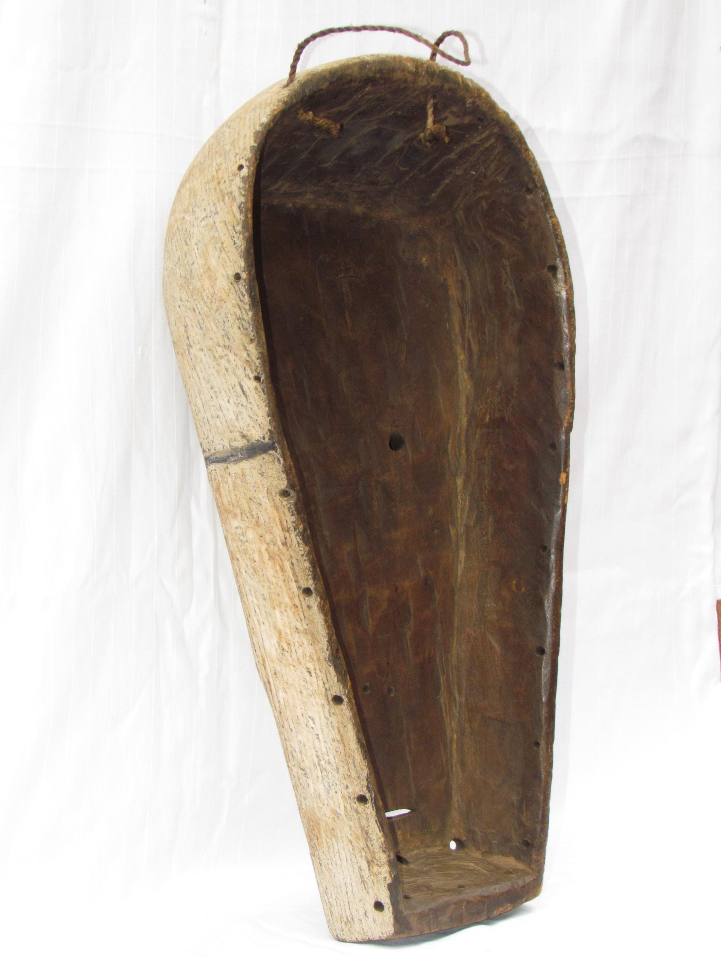 Vintage hand carved wall hanging African traditional wooden mask from D.R.C