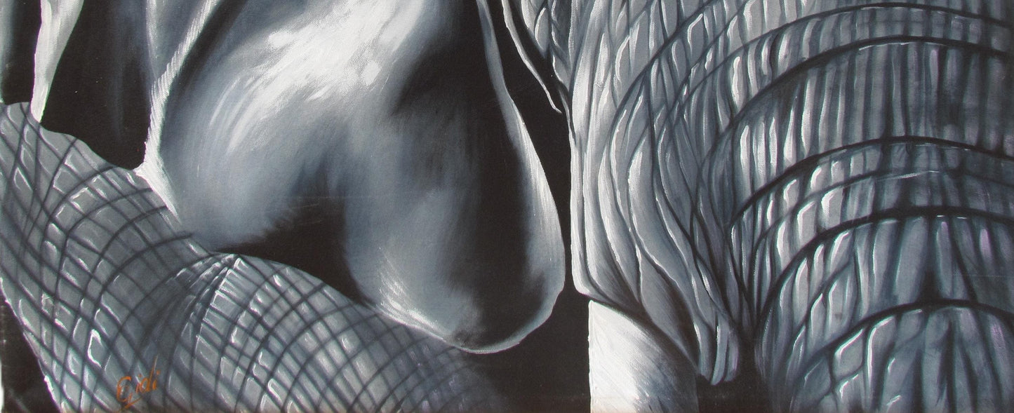 Impression murale représentant un éléphant – Portrait d'animaux sauvages africains, toile encadrée style huile, grande décoration animalière pour la maison ou le bureau, livraison gratuite