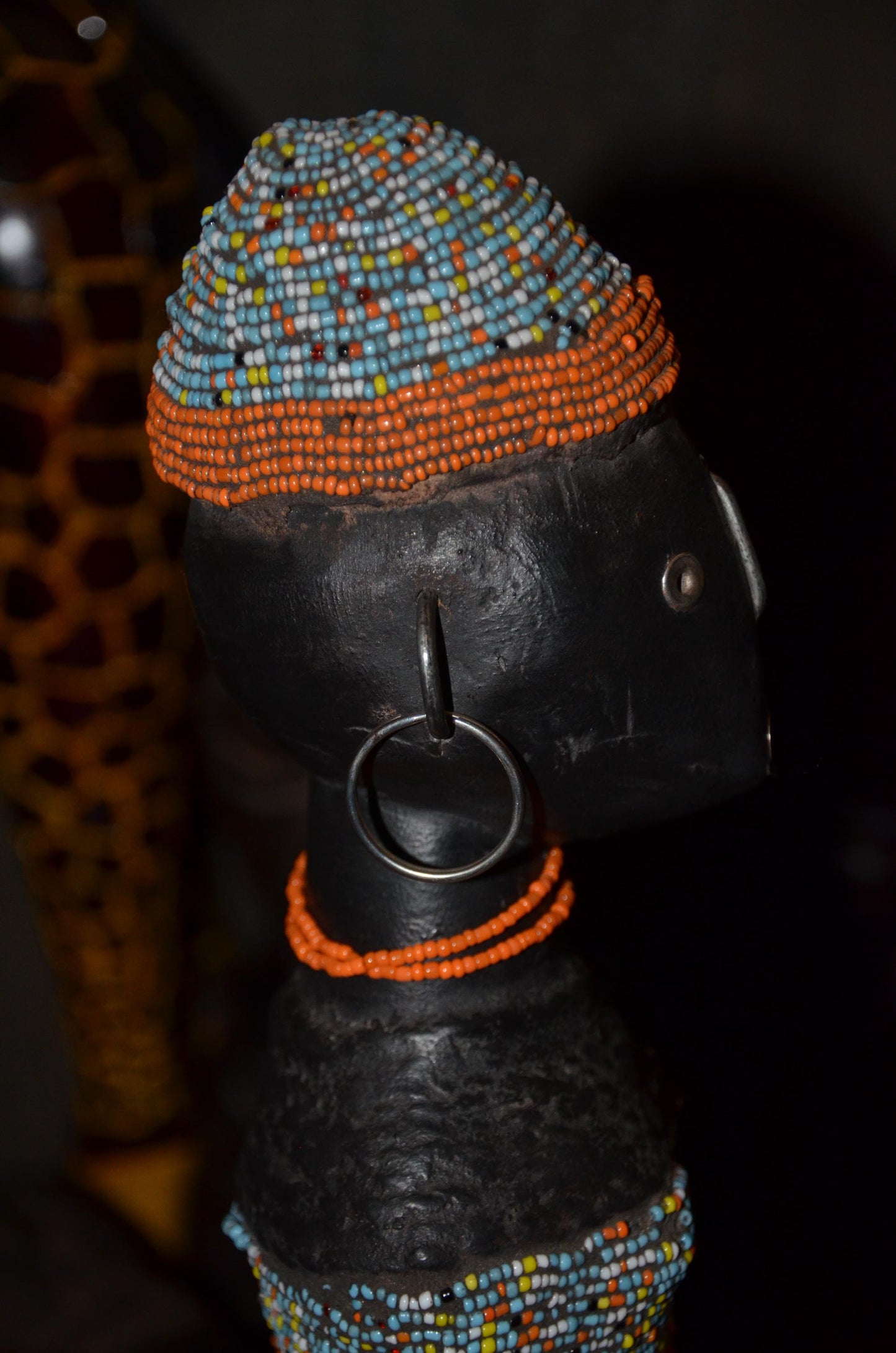 Authentic Namji Beaded Fertility Doll | Cameroonian Tribal Art