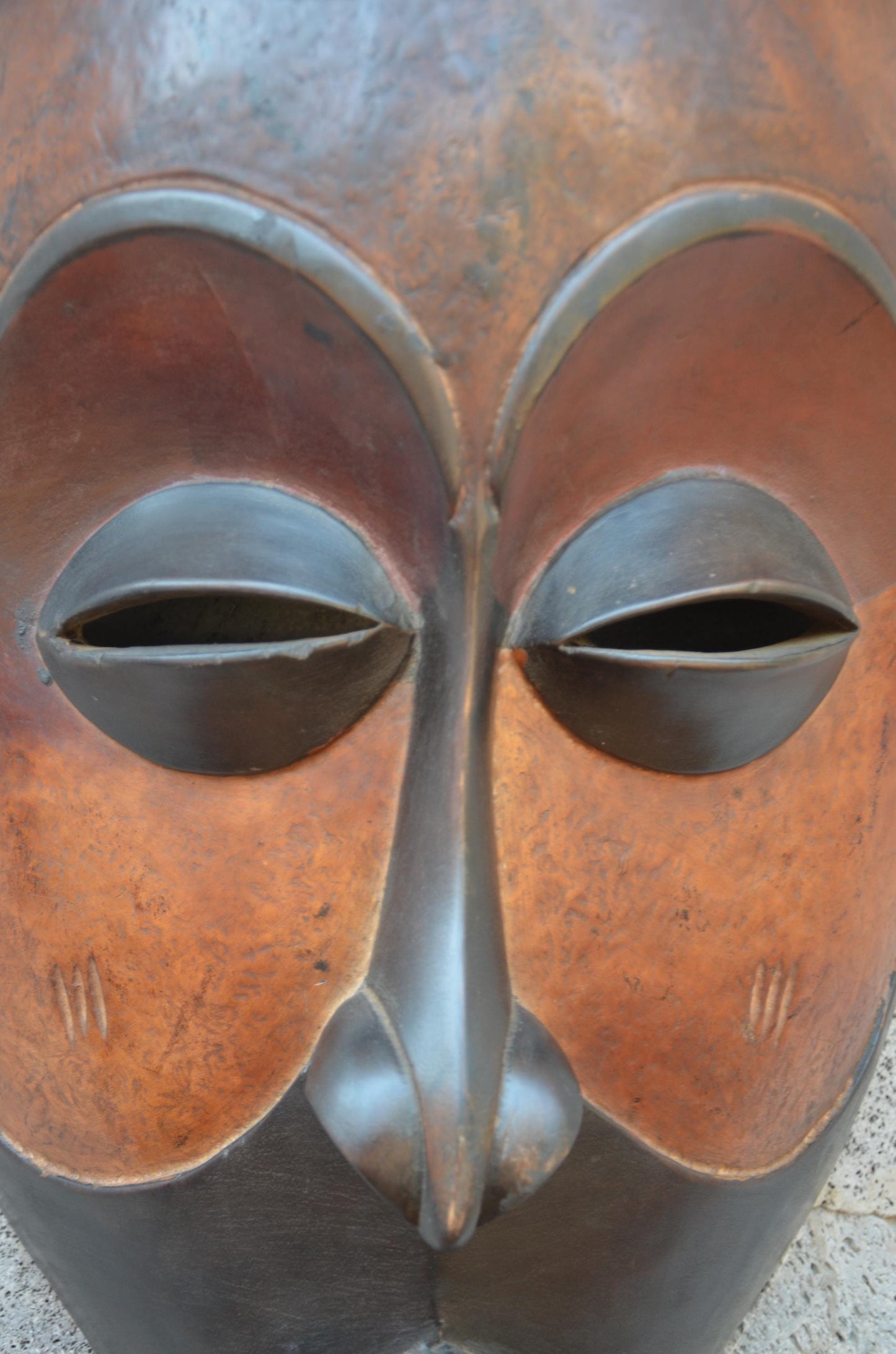 Authentic Dan-Style Mask | Large West African Wall Art