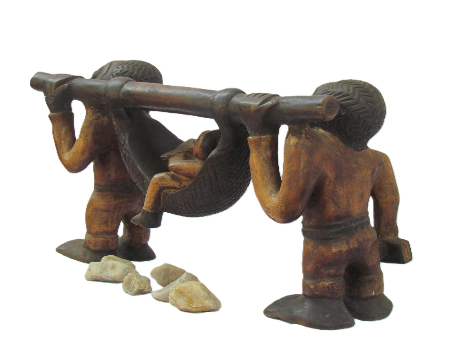 Un maître colonial porté par des Congolais – Art du début du XXe siècle | Mouvement de Lubumbashi | Peinture africaine postcoloniale