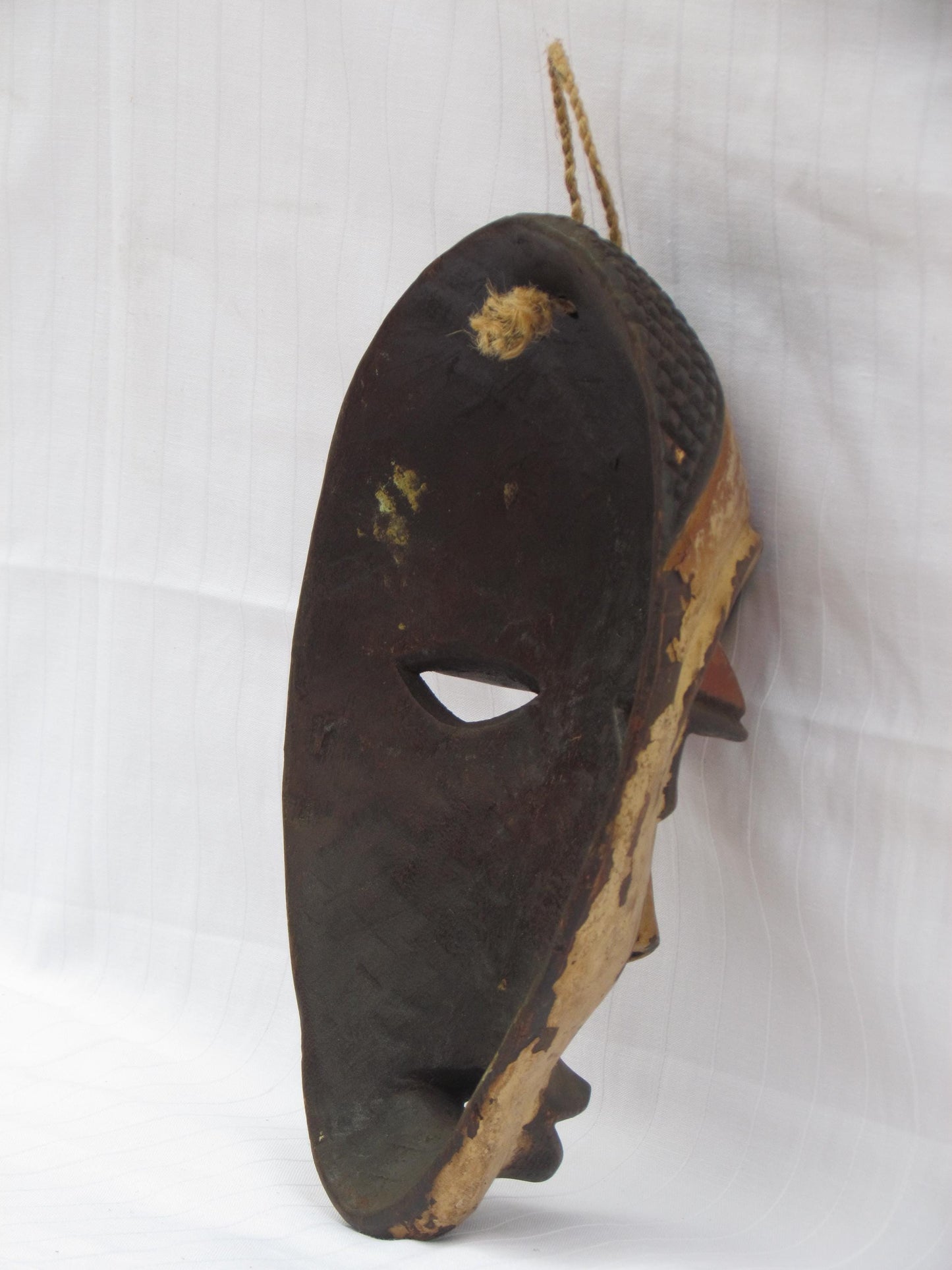 Vintage hand carved wall hanging African traditional wooden mask from D.R.C