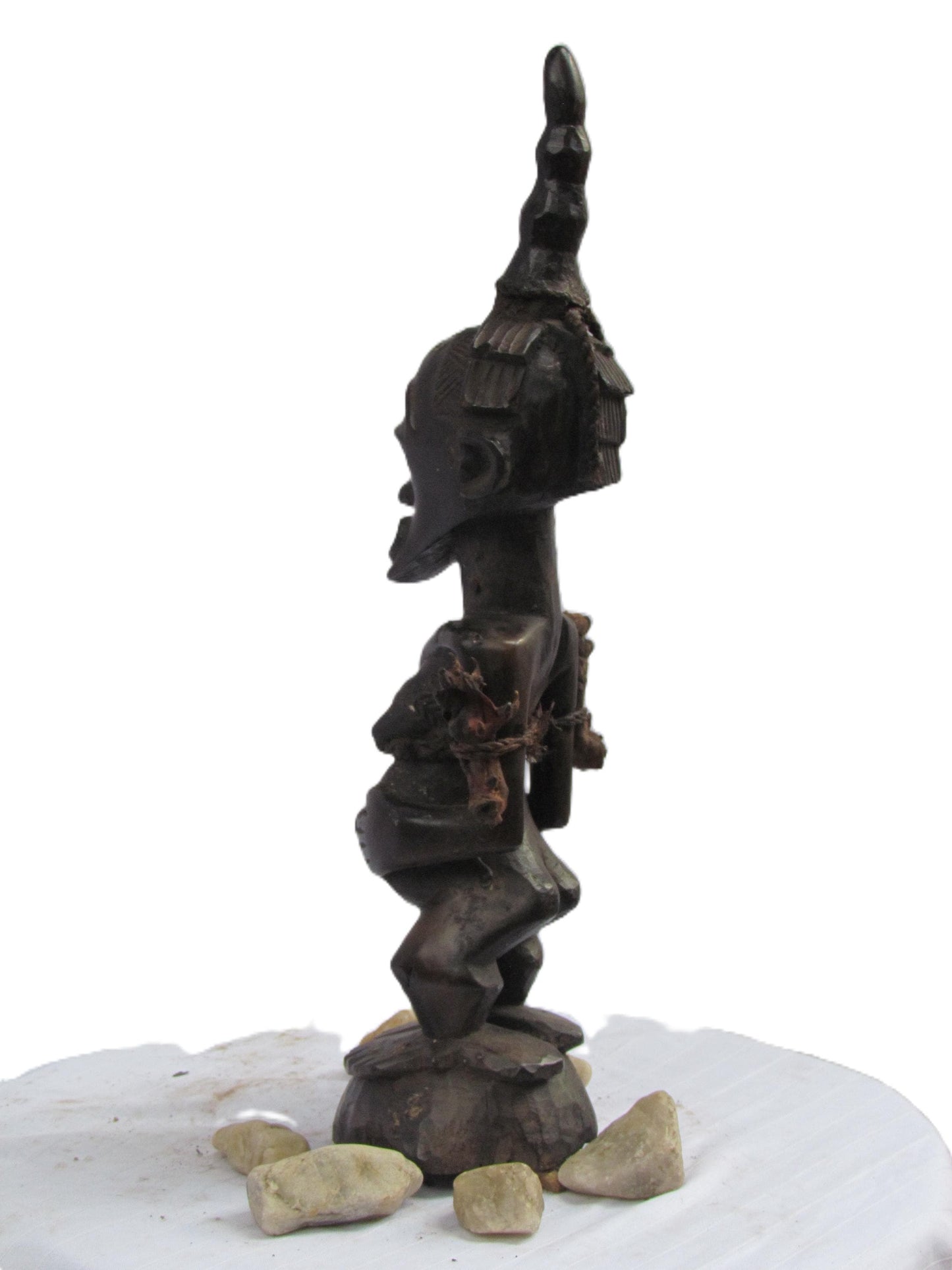 Figure masculine Songye – Sculpture tribale sculptée à la main de RDC et de Zambie – Art spirituel d'Afrique centrale
