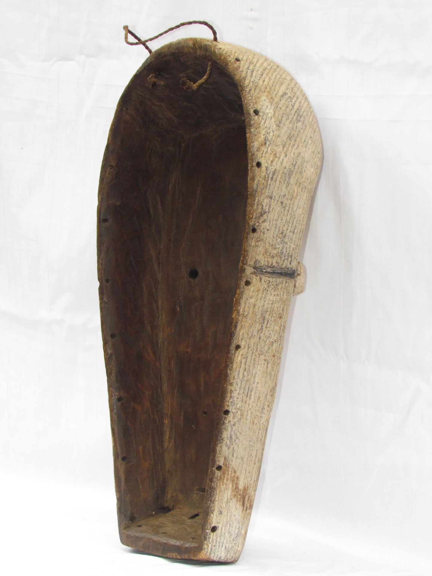Vintage hand carved wall hanging African traditional wooden mask from D.R.C