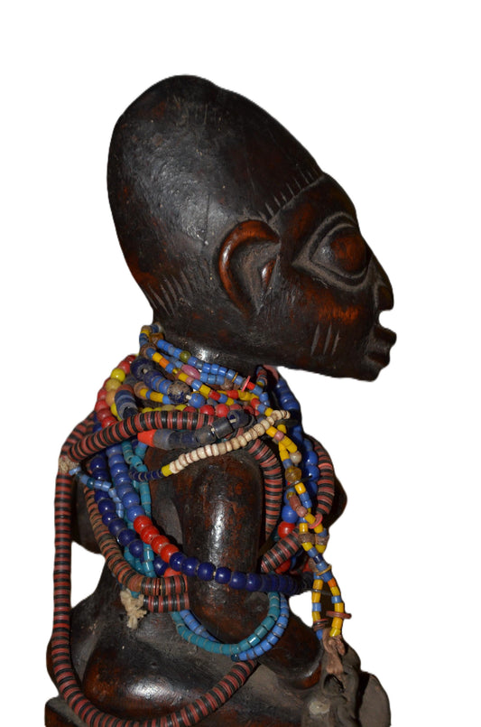 Authentic Yoruba Mother Statue | Nigerian Fertility Figure | Tribal Art