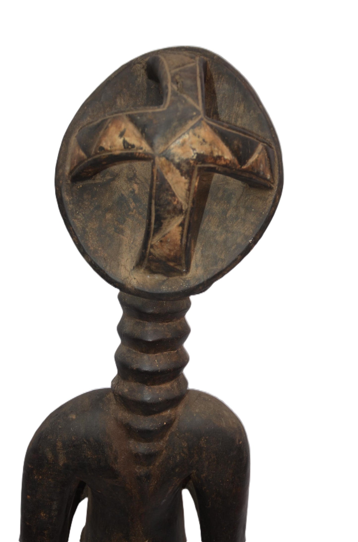 Luba Female Statue – Handcarved Wooden African Tribal Sculpture, Authentic Congo Art
