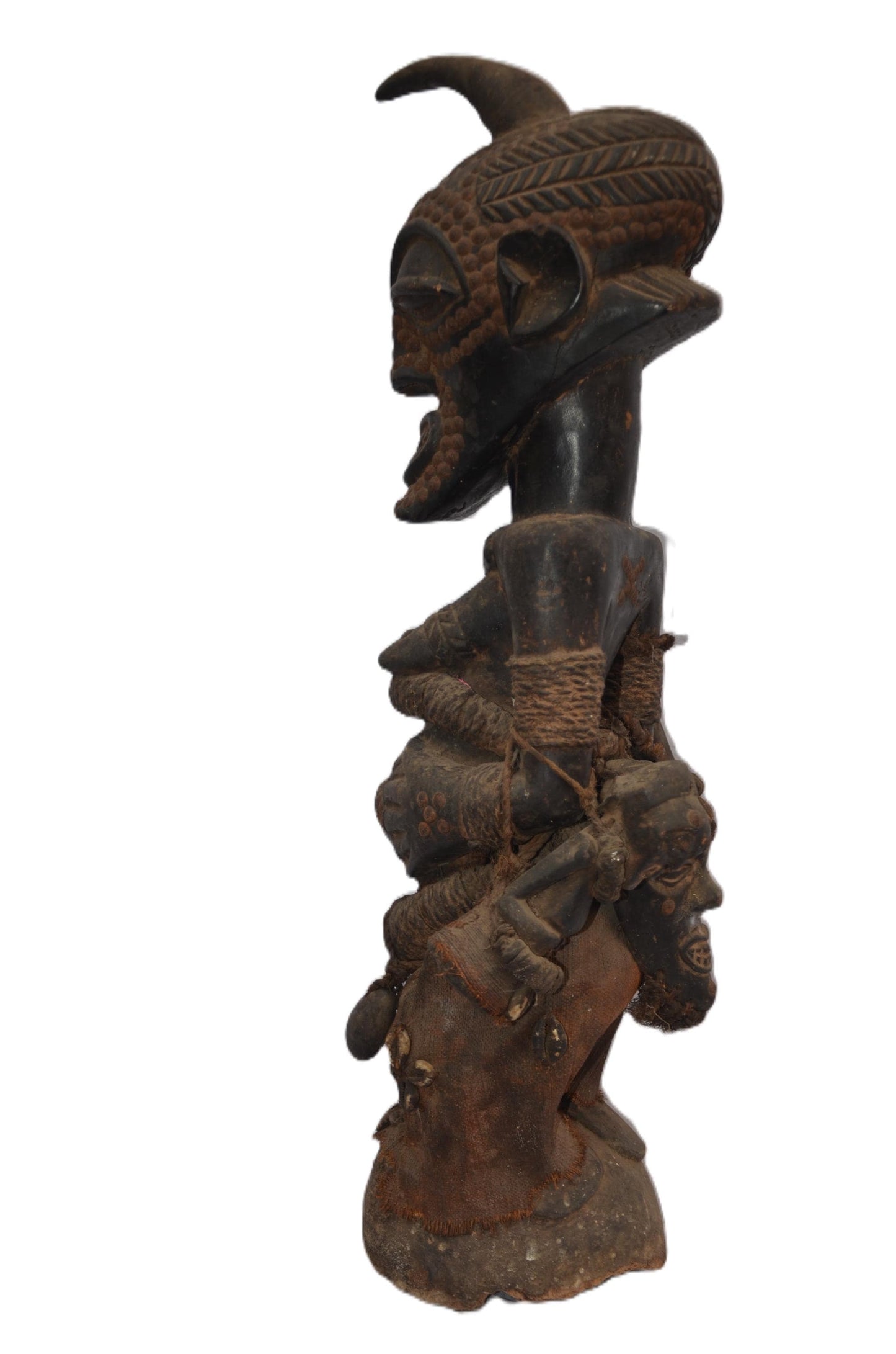 Female Songye Statue, African Tribal Sculpture, Handmade Congo Art
