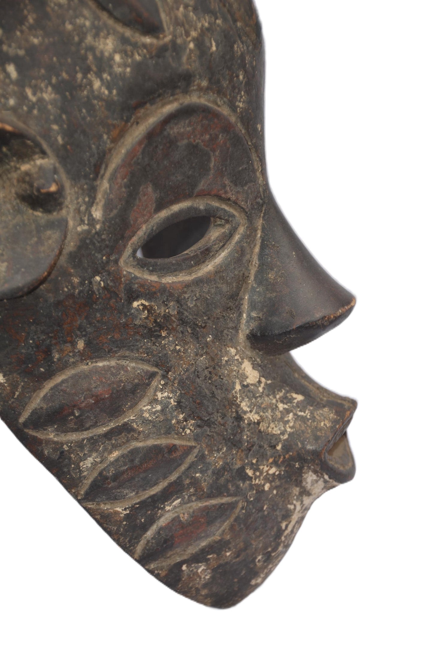 Mbole Mask, African Tribal Wall Decor, Rare Handmade Congo Art