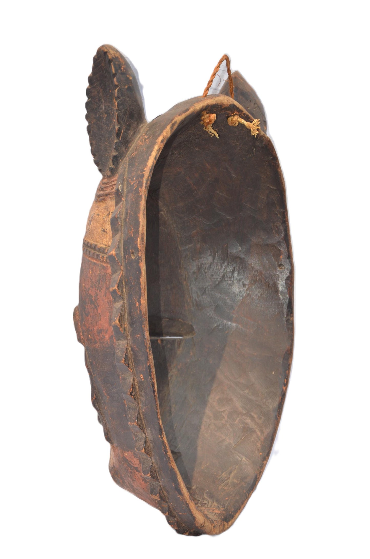 Nyanga Mask, Rare African Tribal Wooden Sculpture, Hand-Carved Congo Art