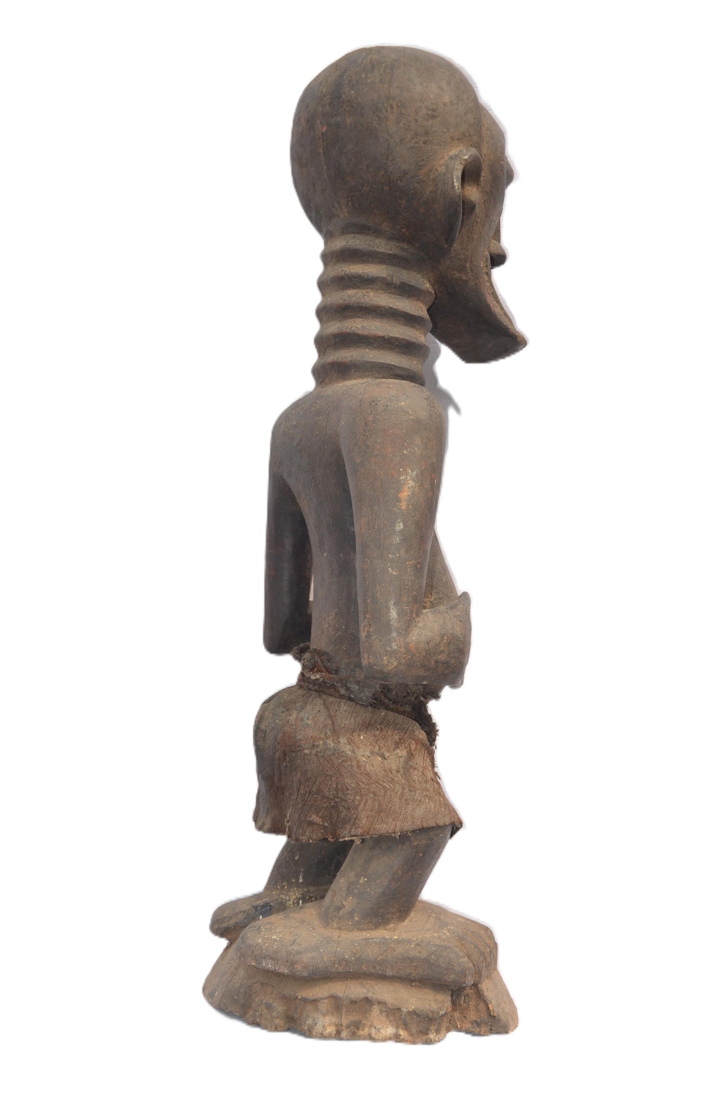 Vintage Songye Statue – 29" Hand-Carved Wood Sculpture – Congo Ancestor Art