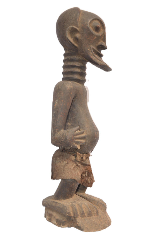 Large Songye Statue – 29" Hand-Carved Wood Sculpture – Congo Ancestor Figure Art