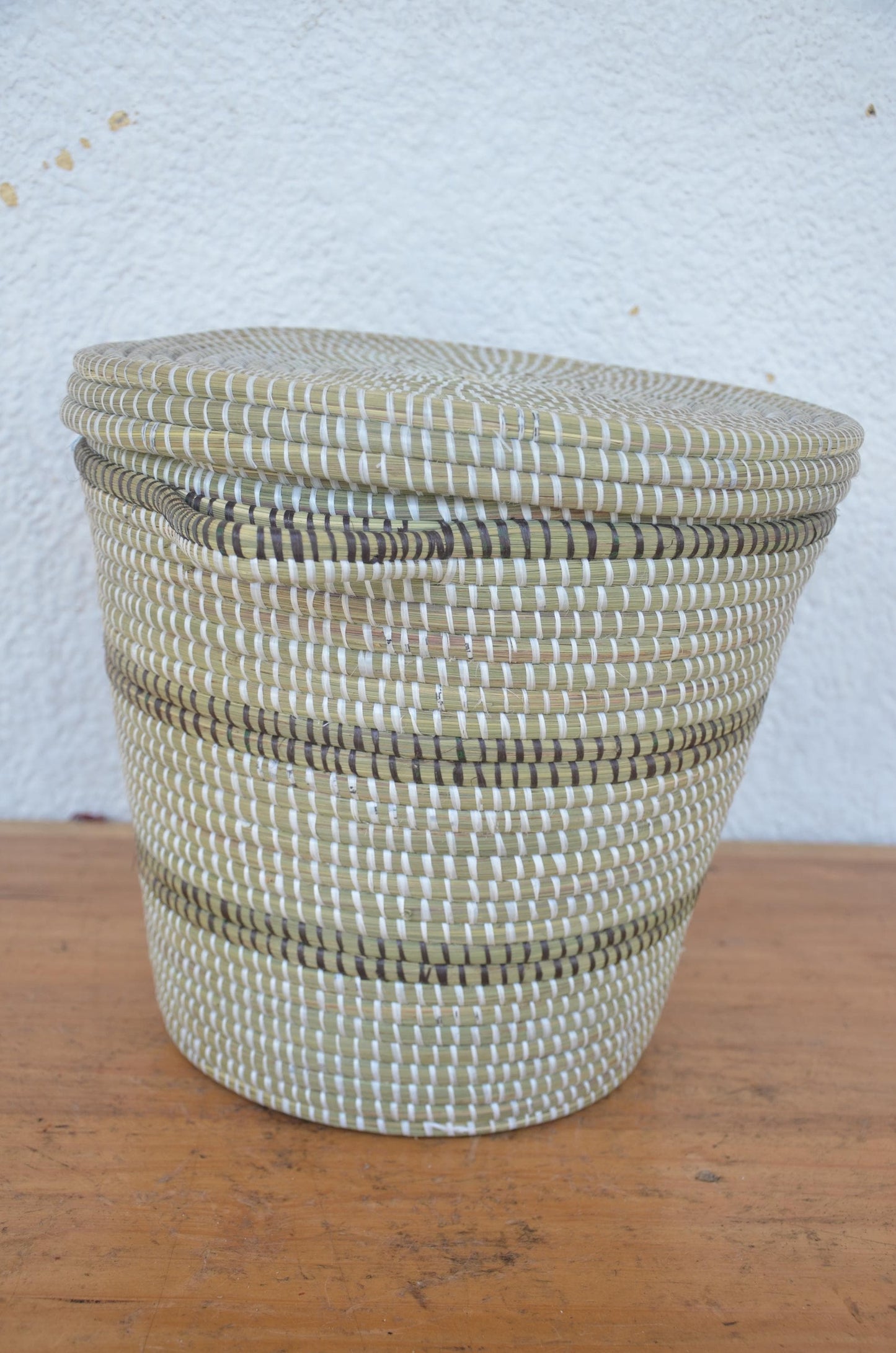 Handwoven Inkangara Basket – 12" Rwandan Agakangara – Traditional Storage Art