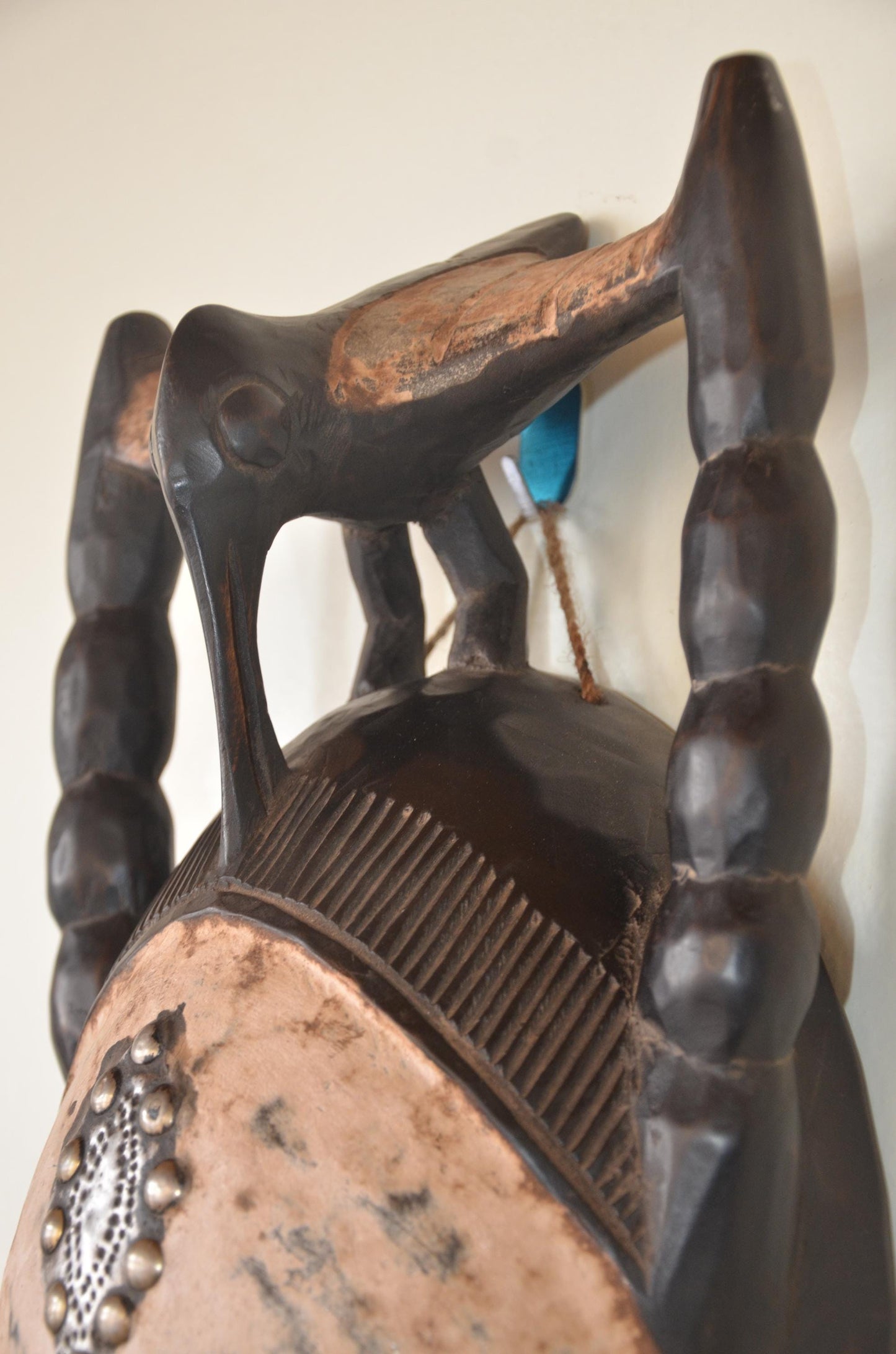 Igbo Maiden Spirit Helmet Mask | African Tribal Wall Decor | Hand Carved Wood Art