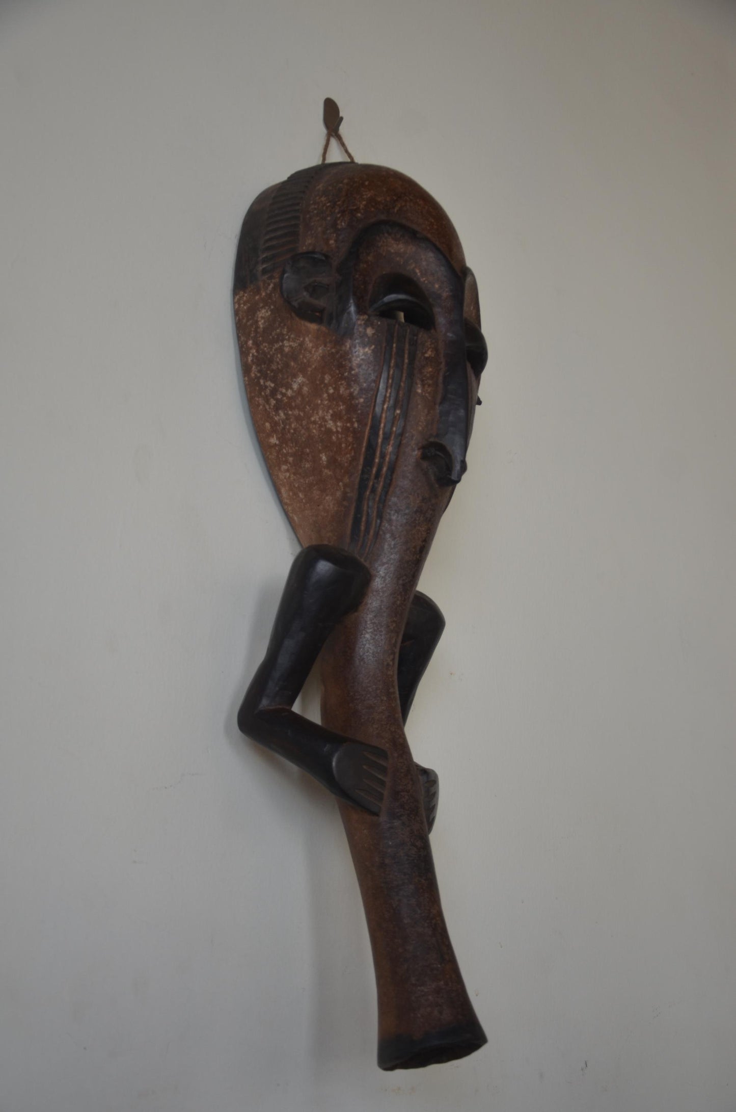 Fang Ngil Mask Gabon | African Tribal Wall Decor | Hand Carved Wood Art
