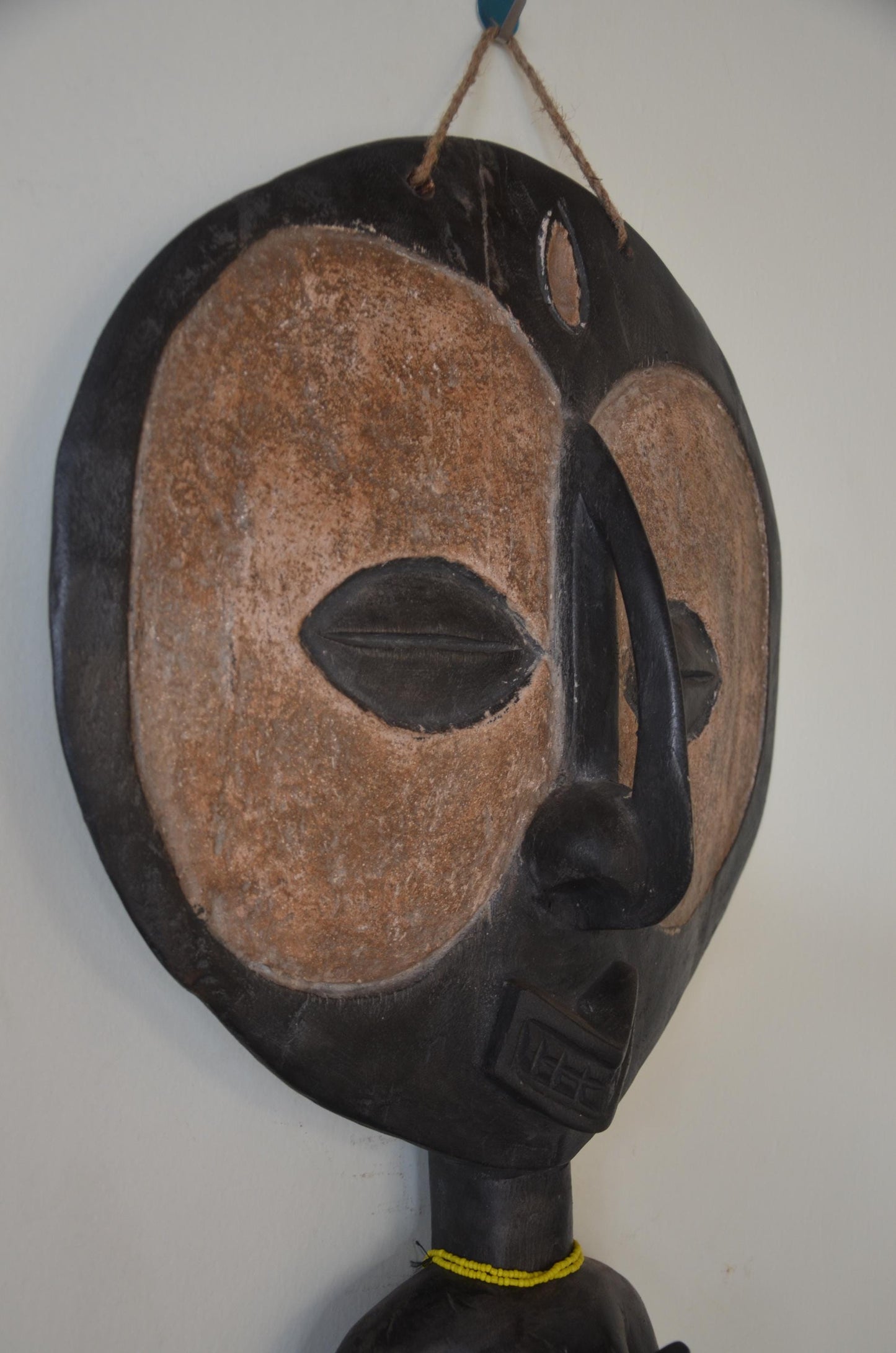 Ashanti Akua'ba Statue – 30" Hand-Carved Wood – Ghana Fertility Prestige Art