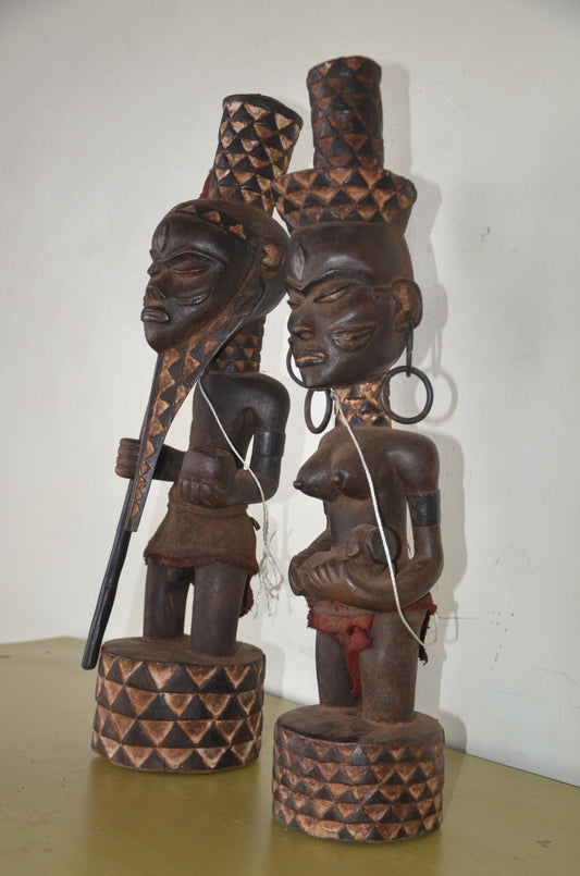 Yoruba Ere Ibeji Twin Figure | African Wood Sculpture | Nigerian Tribal Statue