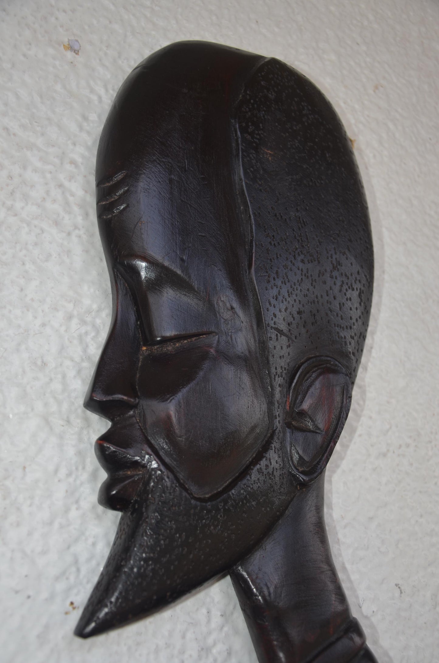 Bungura Couple Wall Art | Hand-Carved Wood Side Profile Pair | African Silhouette Home Decor