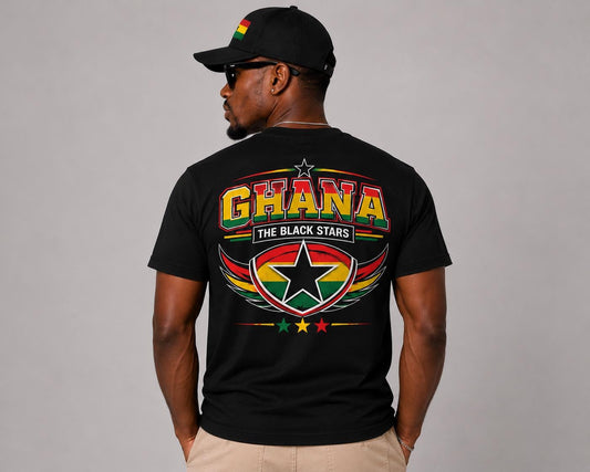 Ghana Football Shirt, Black Stars Fan Shirt, Ghana Soccer Tee, African Football Supporter Shirt, Match Day Apparel Gift