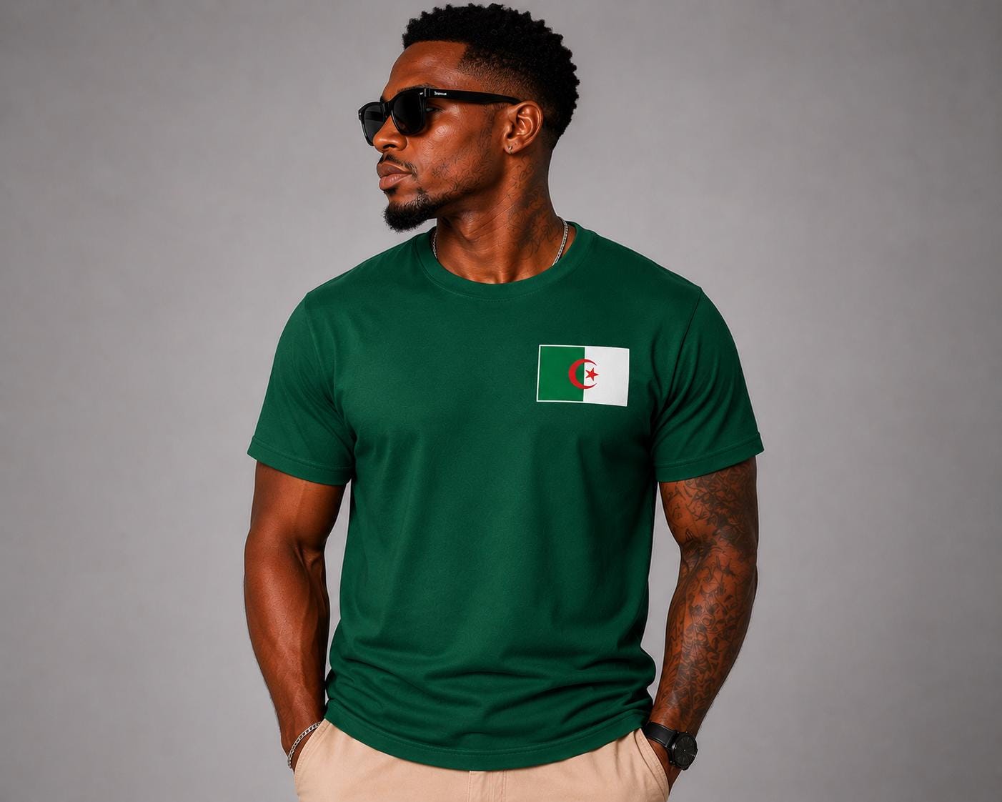 Algeria Football Shirt, Les Fennecs Fan Tee, Soccer Supporter Apparel, Match Day