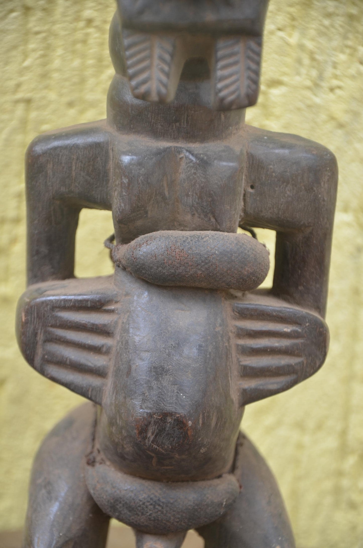 Songye Nkishi Power Statue | Carved Wood Spirit Figure | DR Congo