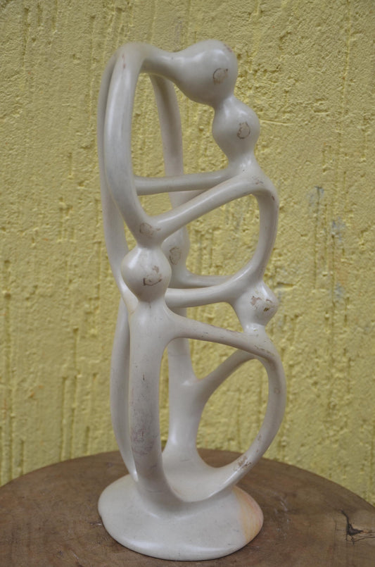 Family Tree Sculpture | Hand-Carved African Soapstone | Unity & Ancestral Decor