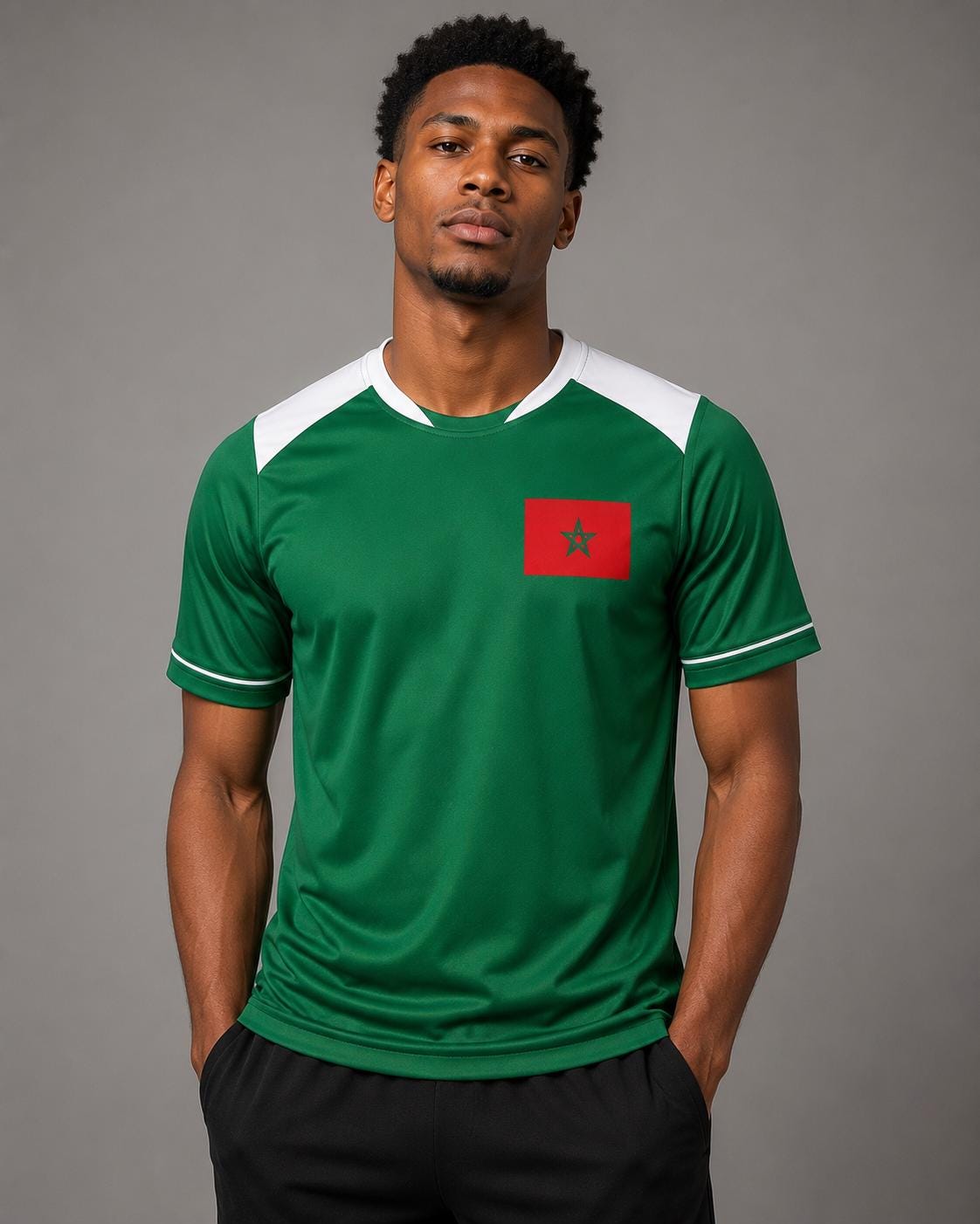 Morocco Soccer Jersey | Atlas Lions Fan Jersey | Morocco Football Shirt | DTF Printed Supporter Jersey | World Cup Fan Apparel