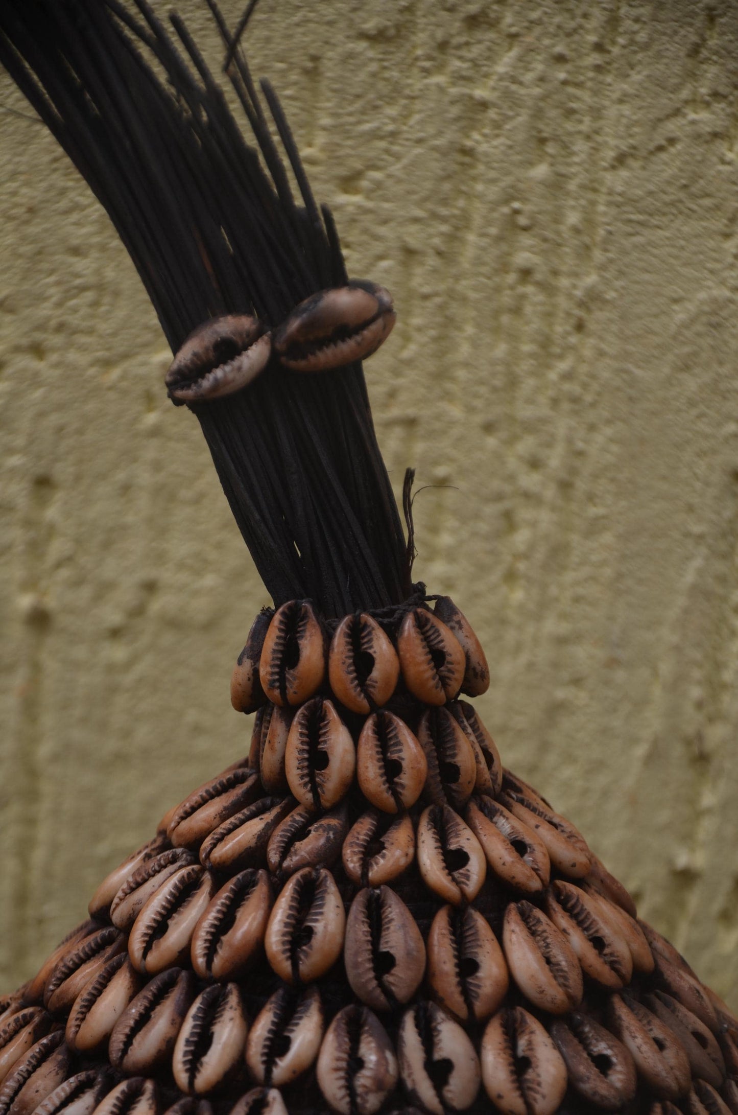African Lega Ceremonial Hat – Vintage Cowrie Shell Bwami Prestige Cap Congo