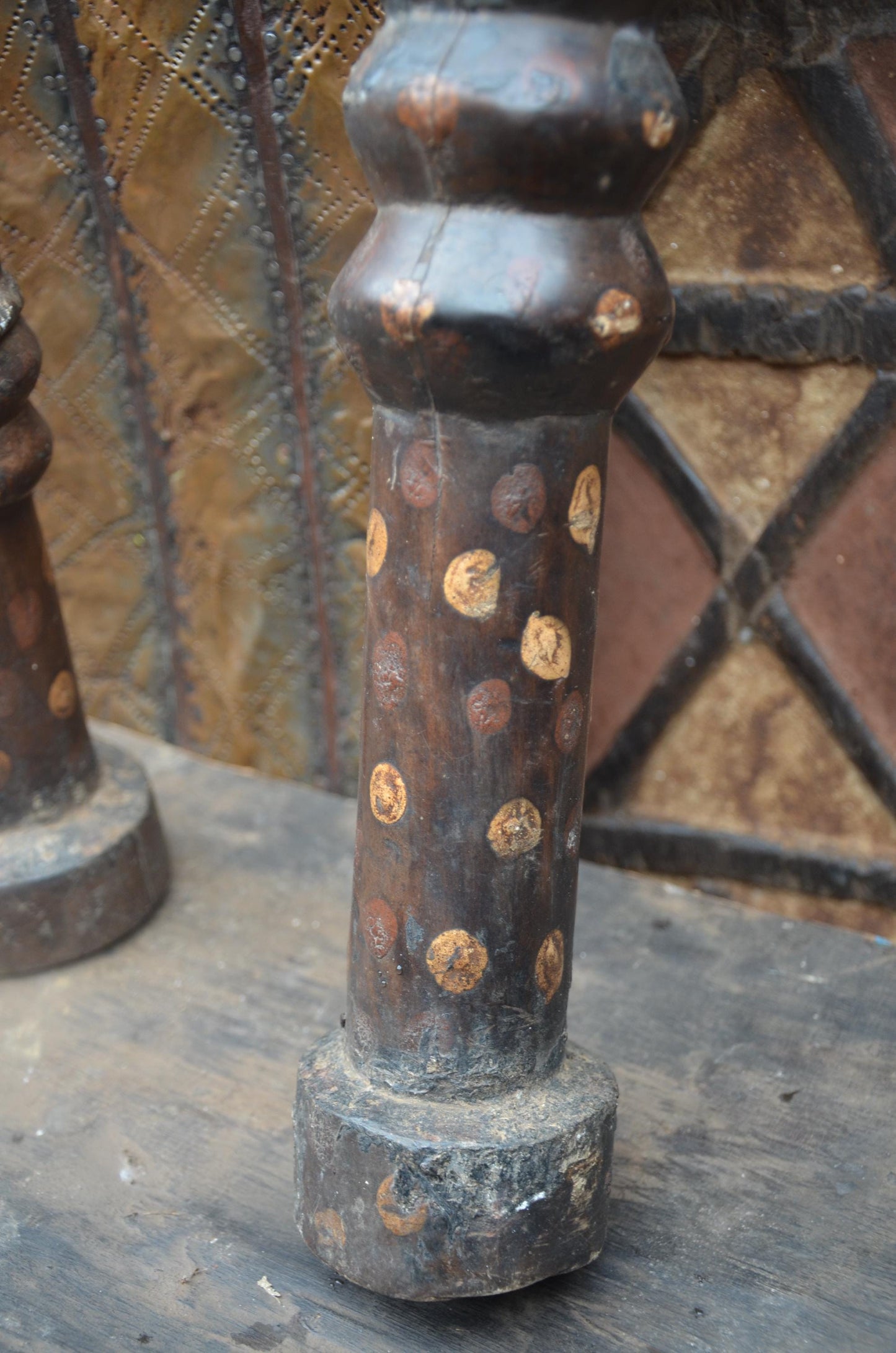 Kongo Nkisi Nkondi Couple Statues – Nailed Wood Power Figures – Tribal Art