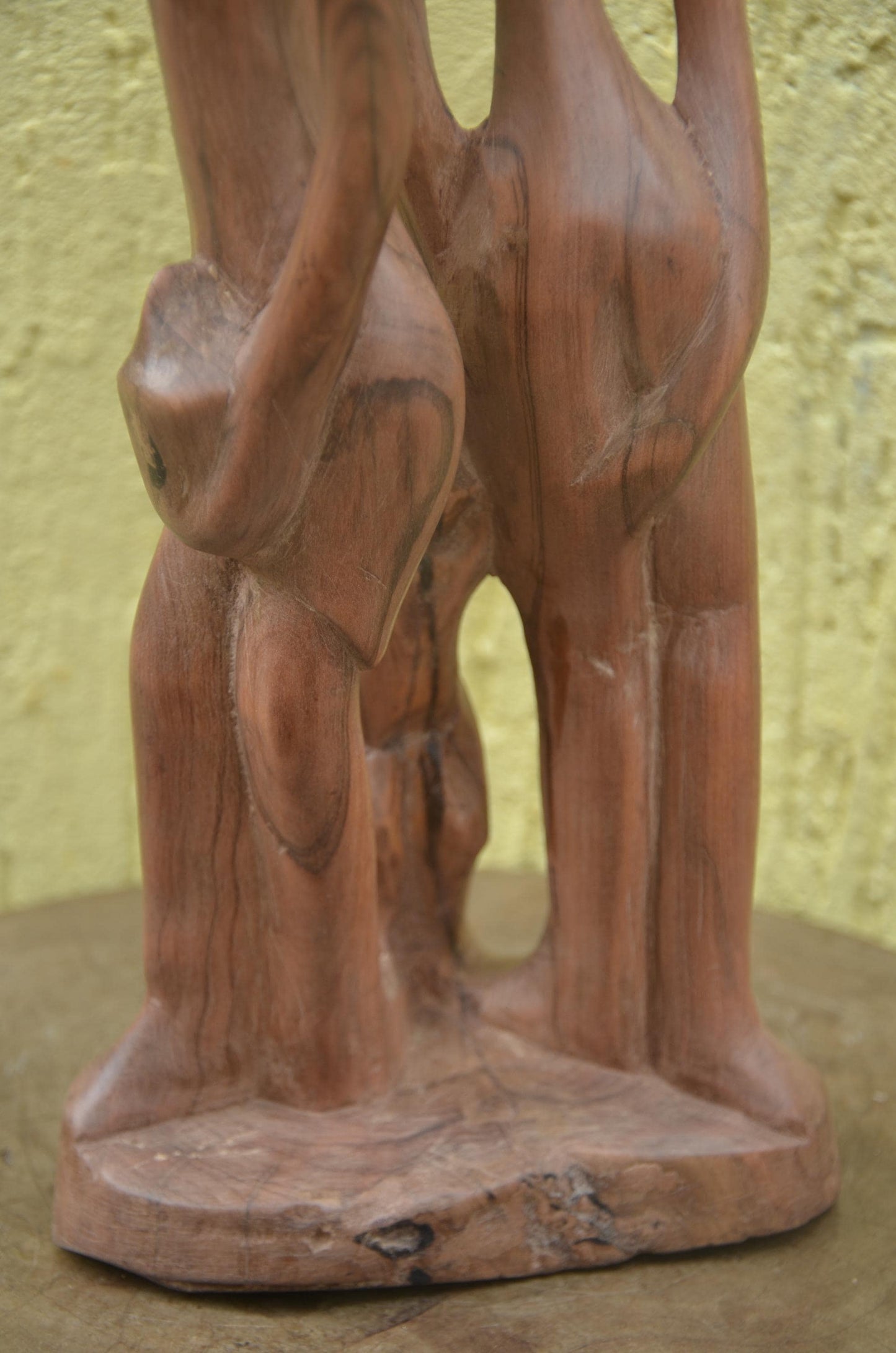 Family Unity Sculpture | Hand-Carved Natural Wood | Symbolic Ancestral Decor