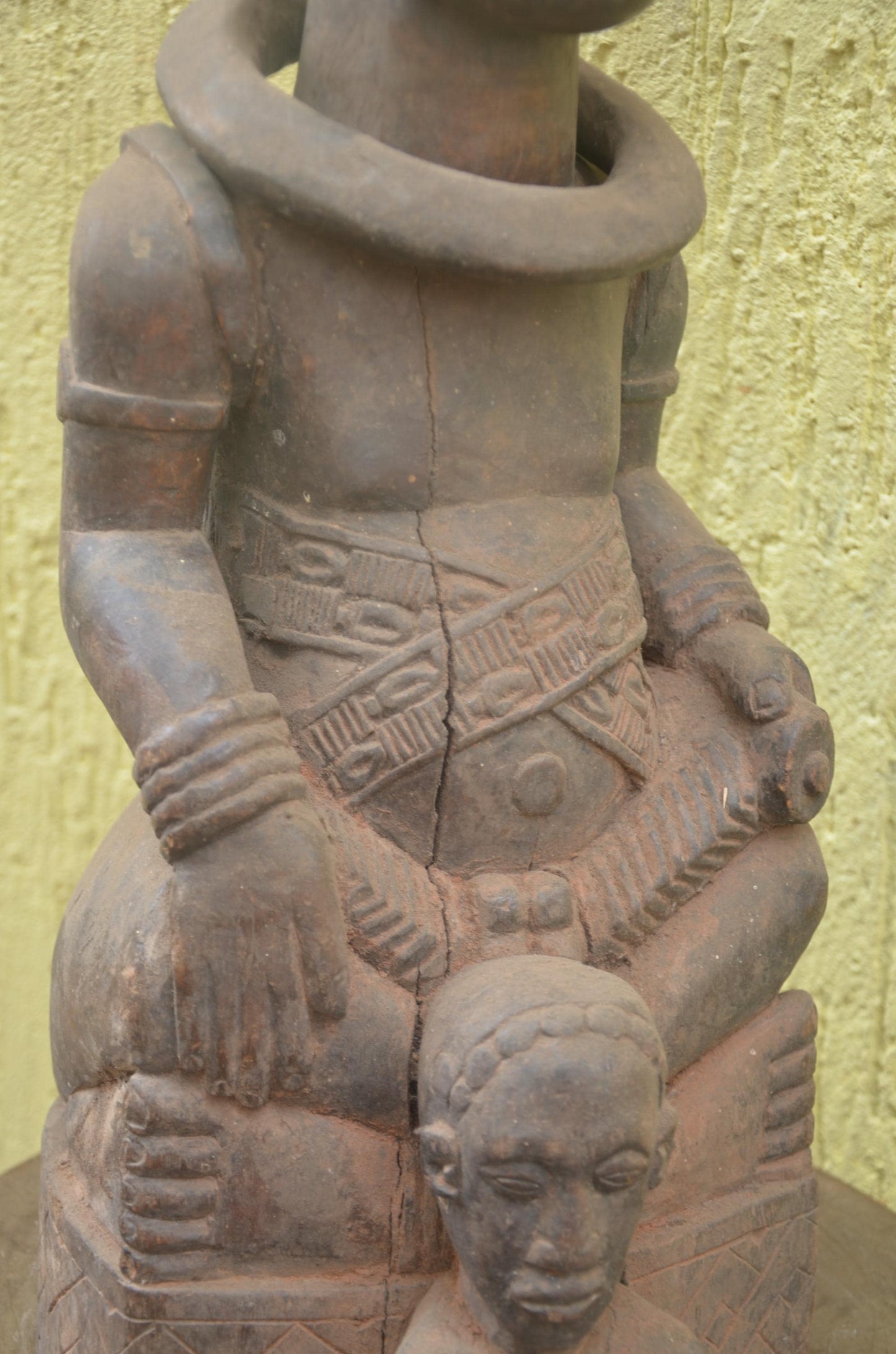 Luba Caryatid Throne | Hand-Carved Wood Royal Seat | DR Congo