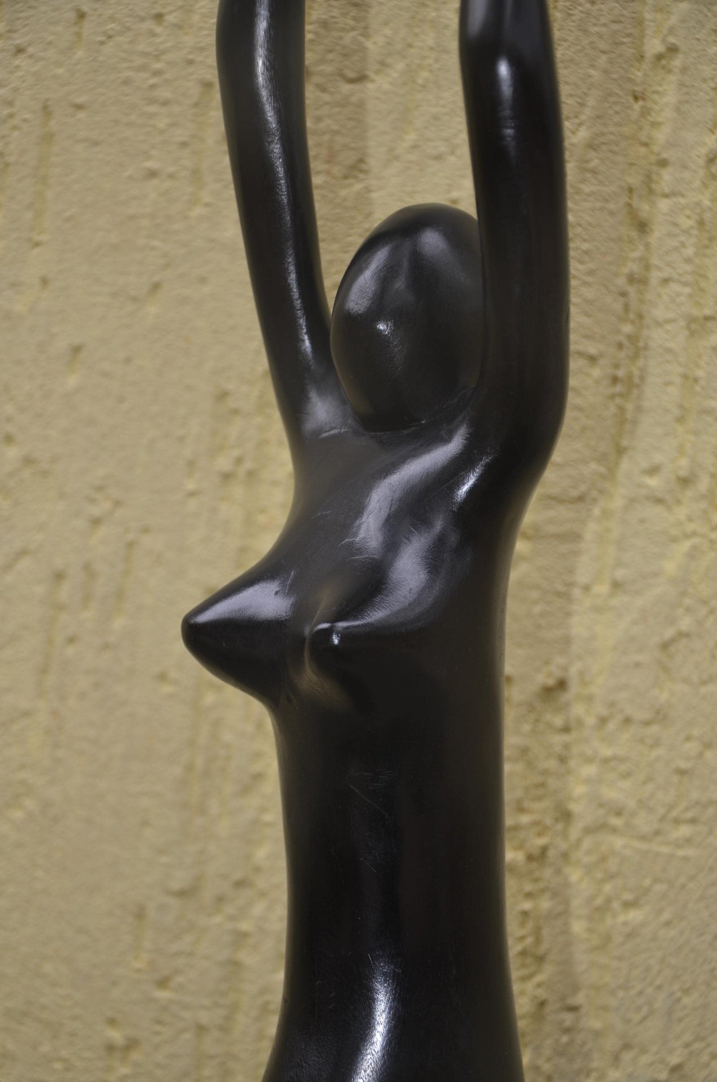 African Modernist Sculpture | Hand-Carved Makonde Style Art | Elegant Tall Statue