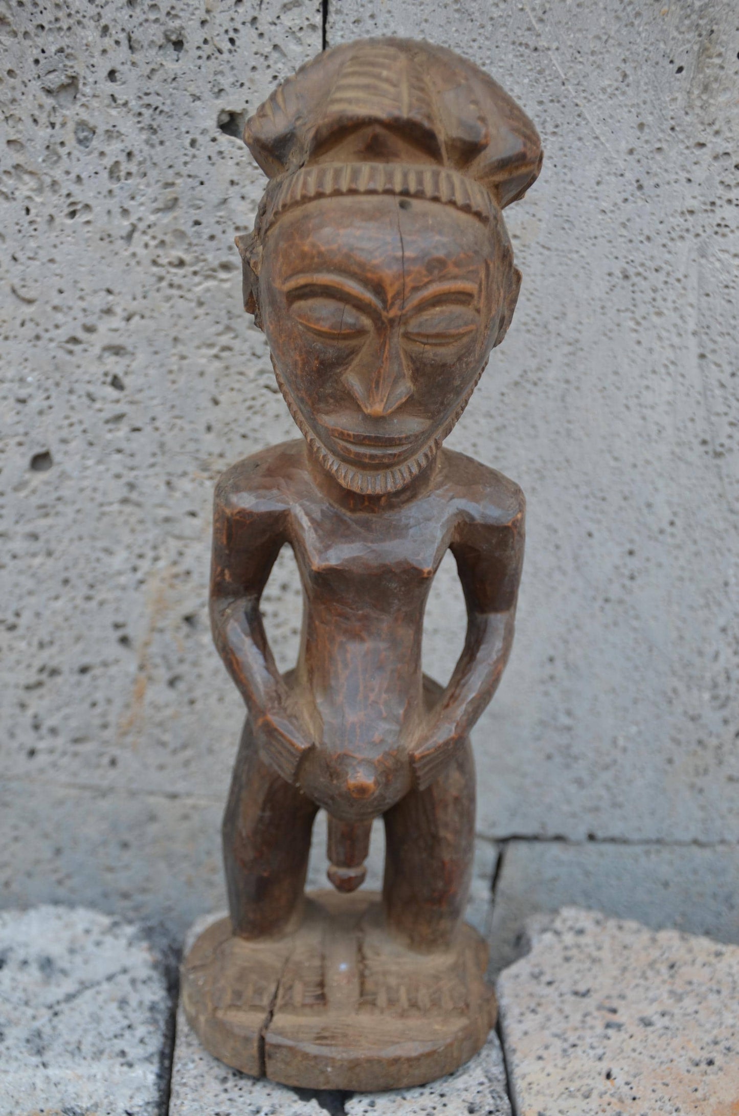Authentic Hemba Male Ancestor Figure | Congolese Tribal Art | Singiti