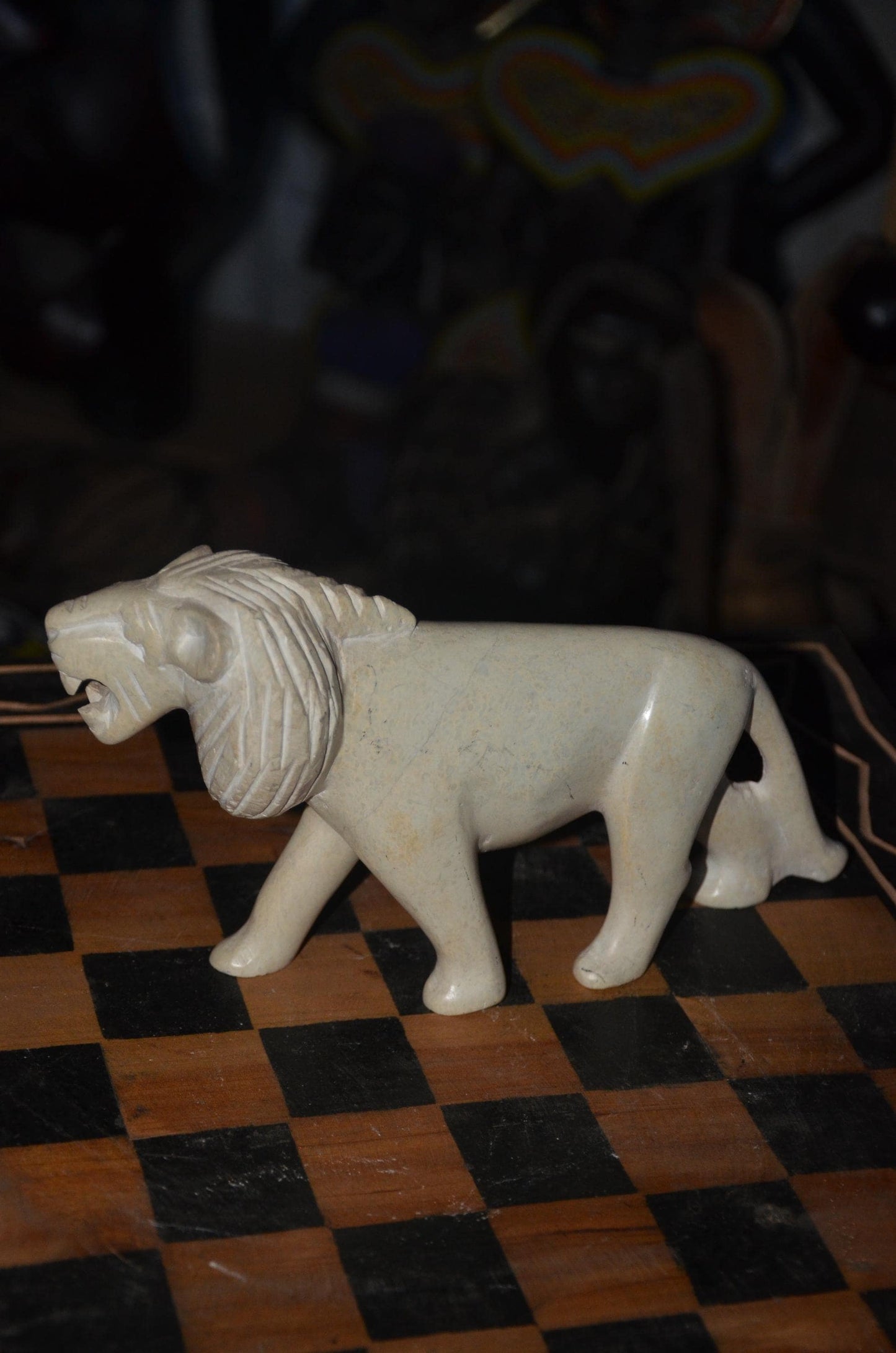 Hand-Carved African Soapstone Lion Sculpture | Wildlife Art
