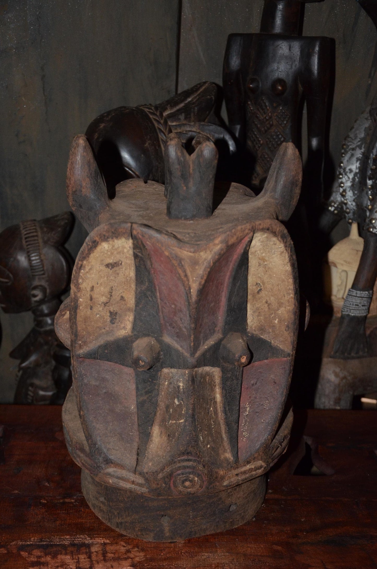 Authentic Bobo Bwa Mask | Polychrome Helmet Mask | Tribal African Art