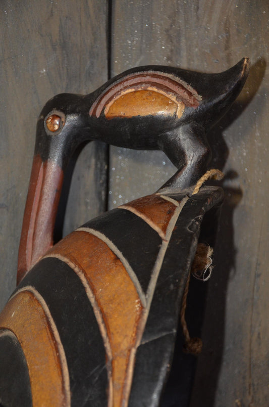 Authentic Songye Kifwebe Mask | Bird Motif | Congolese Tribal Art