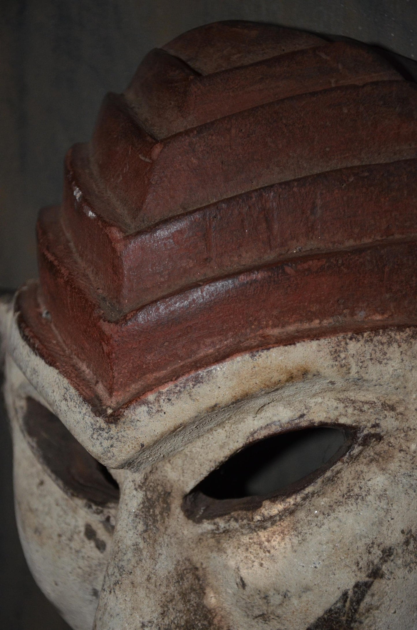 An Authentic Luba or Songye Kikashi Mask - 14" White Female Spirit Mask, Congo Kifwebe Wall Decor.