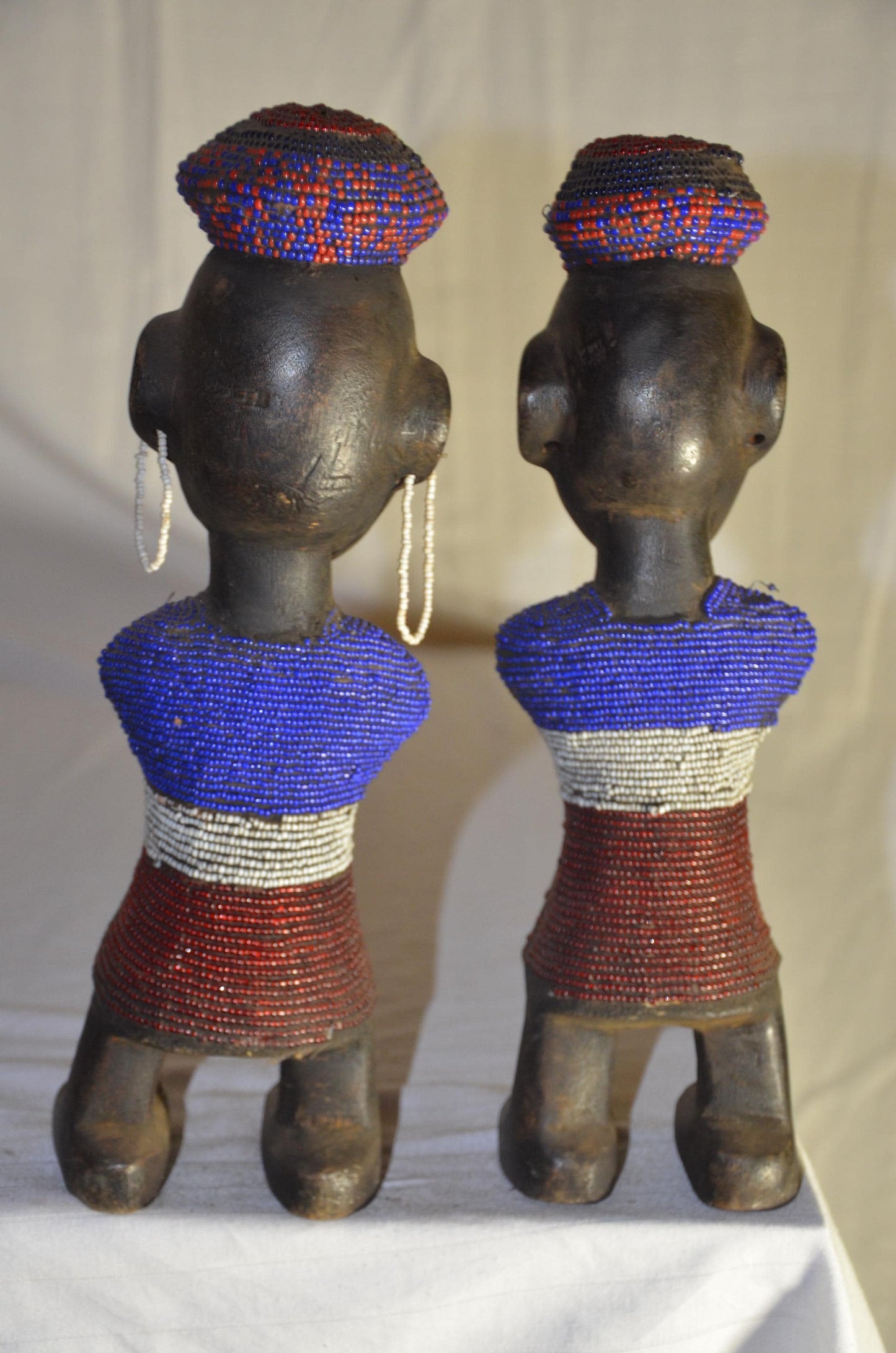 Authentic Azande Couple Statue | African Tribal Art | Hand-Carved Wood