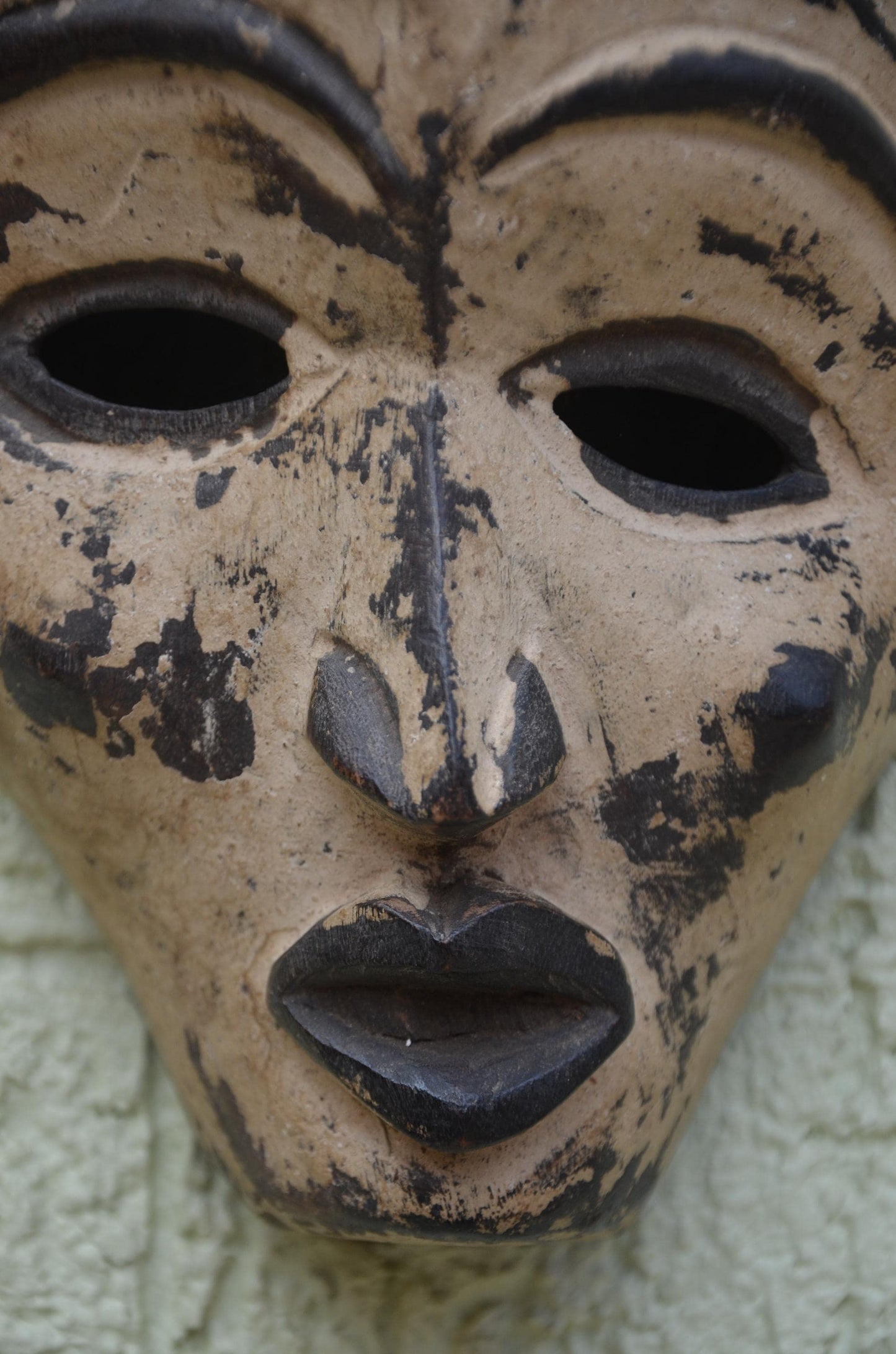 Lega Tribal Mask | Authentic DRC Hand-Carved Wooden Wall Art, Ethnic Decor