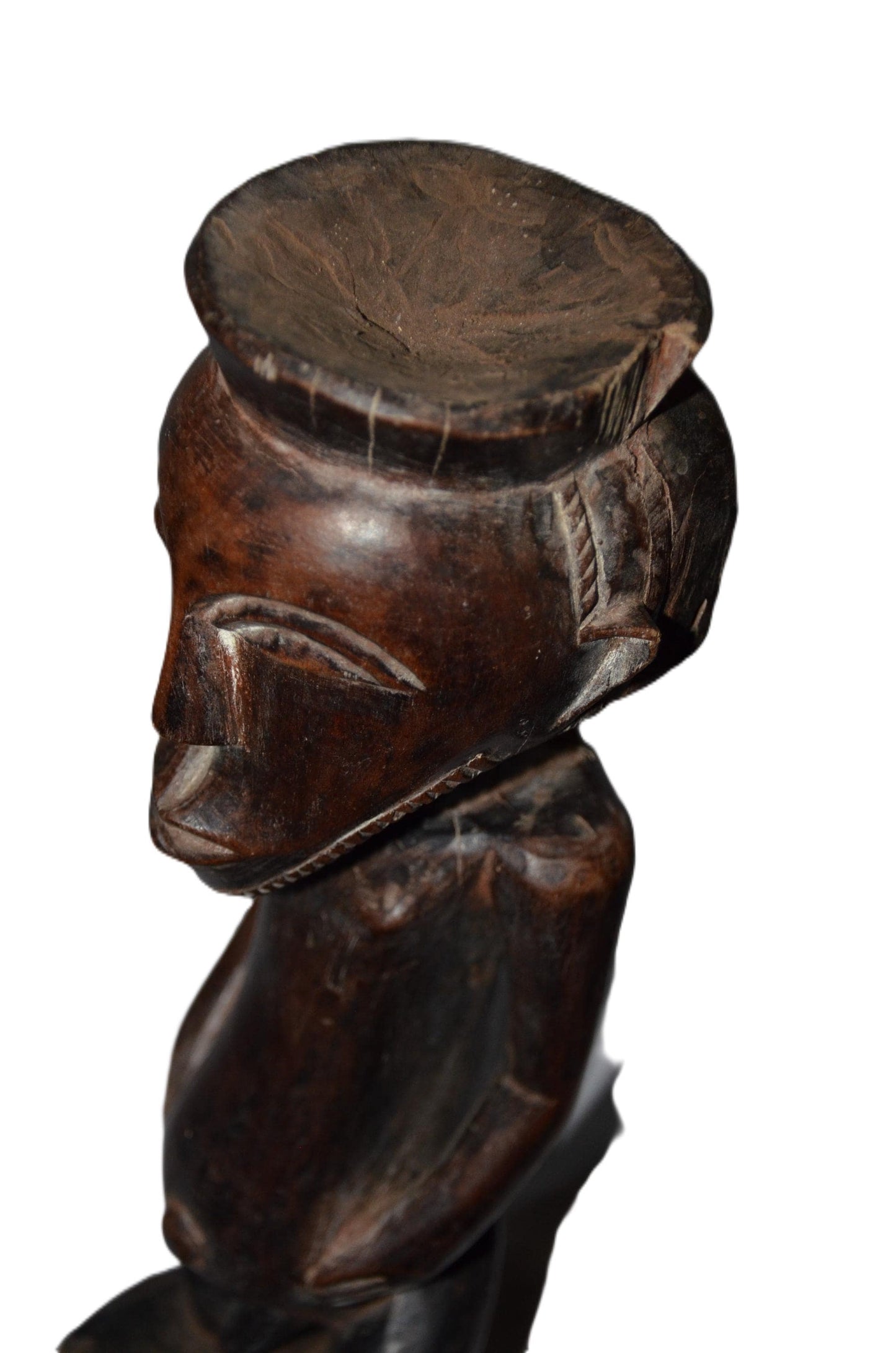 Authentic Lega Statue | Congolese Tribal Art | Hand-Carved Wood Sculpture
