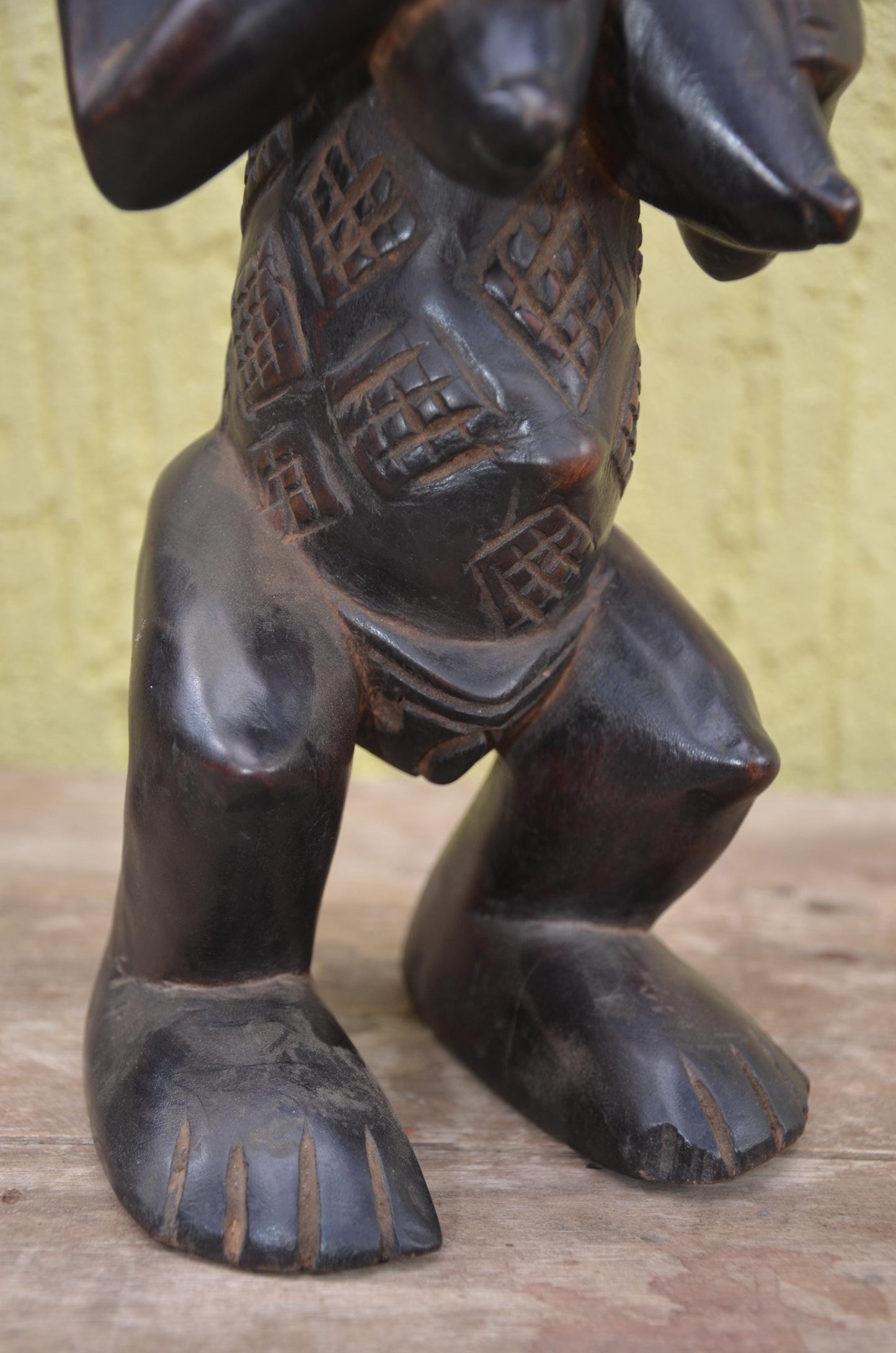 Tabwa Ancestor Figures – 17" Hand-Carved Wood Congo Couple – Tribal Art.