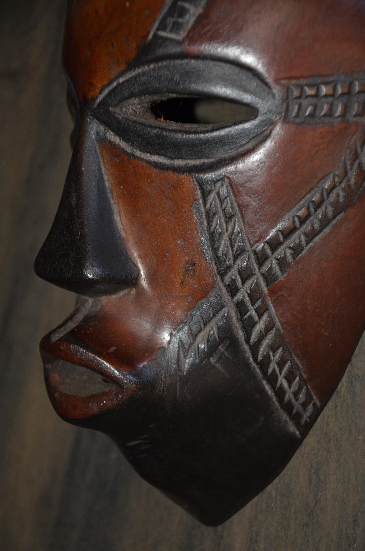 Authentic Chokwe Mask | Congolese Tribal Art | Hand-Carved Wood