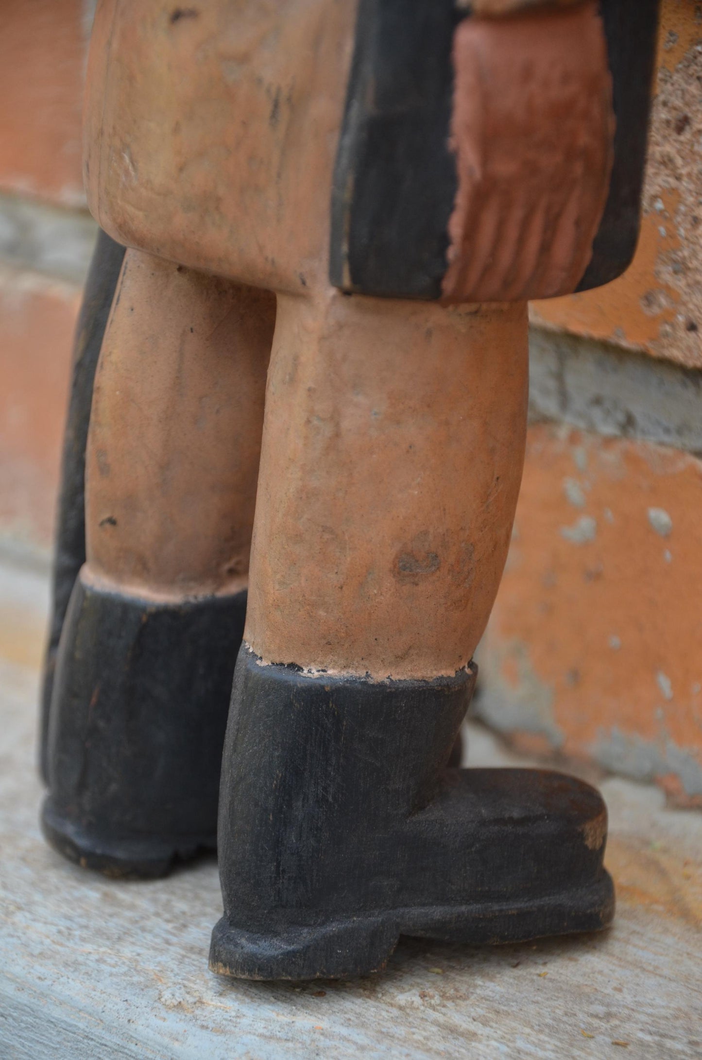 Authentic Colonial Master Statue | Historical African Folk Art