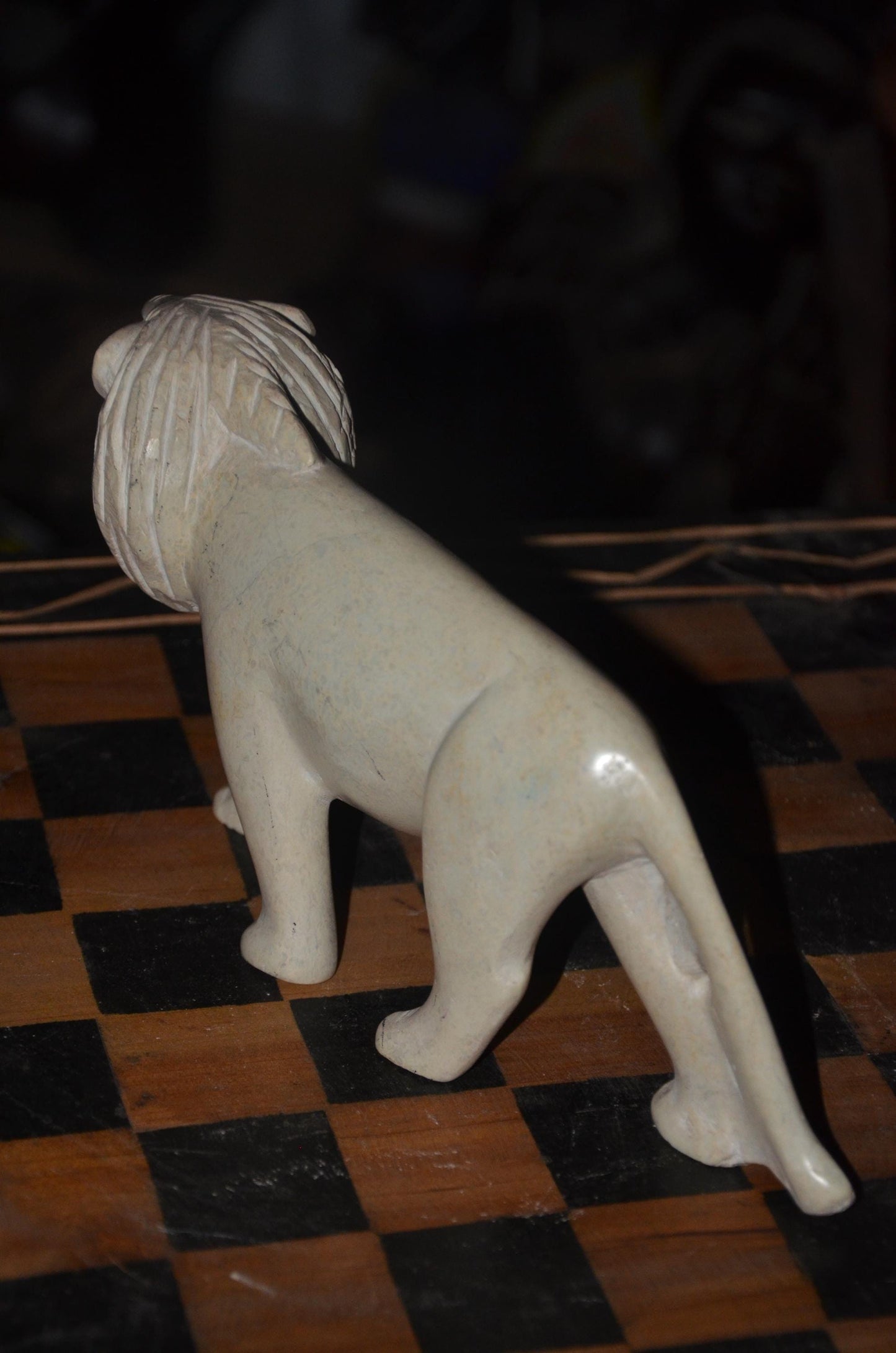 Hand-Carved African Soapstone Lion Sculpture | Wildlife Art