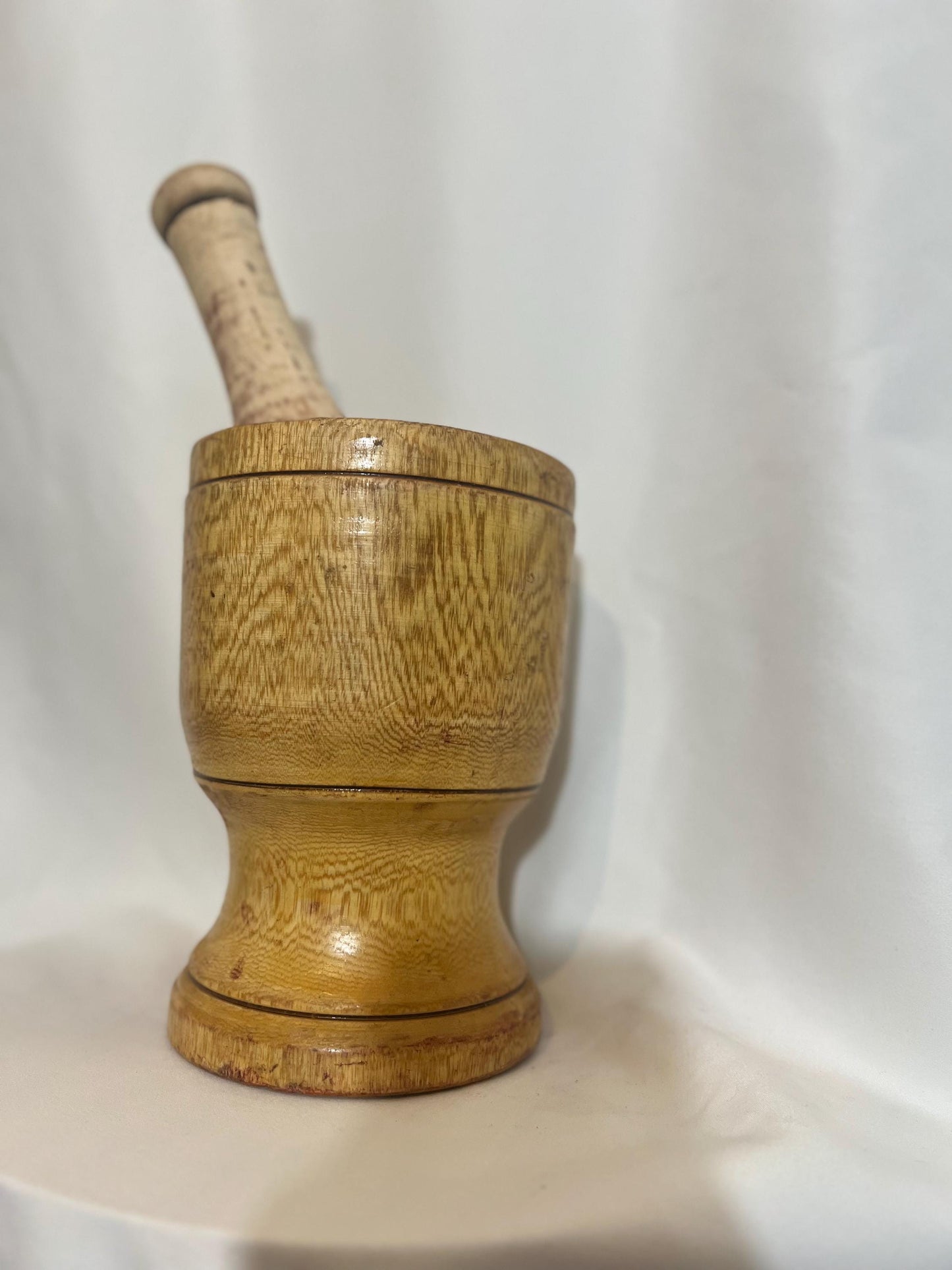 Hand Carved Wood Mortar and Pestle Set Primitive African Kitchen Utensil Carved Ring Spice Bowl Wabi Sabi Counter Decor Food Gift